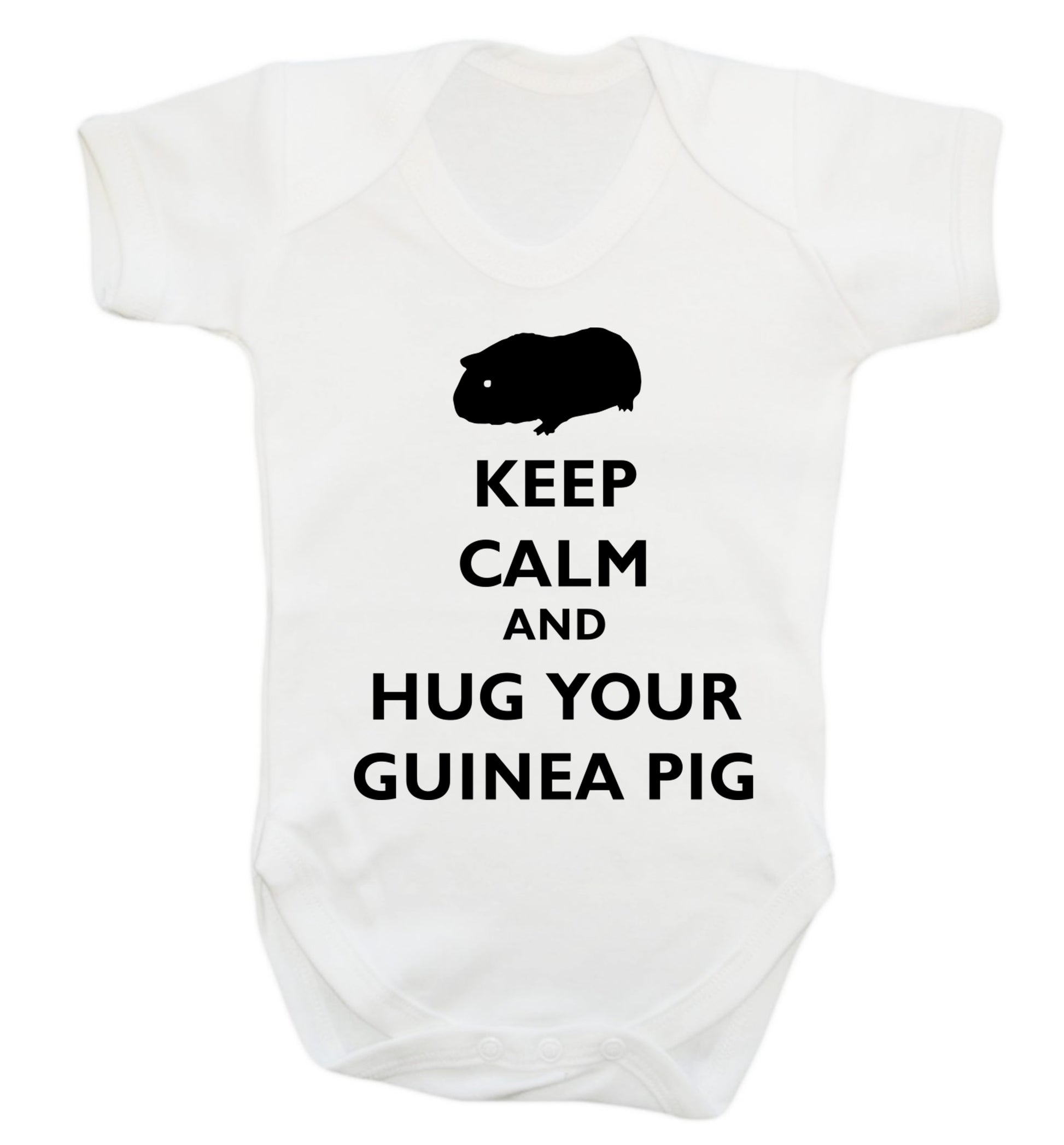 Keep calm and hug your guineapig Baby Vest white 18-24 months