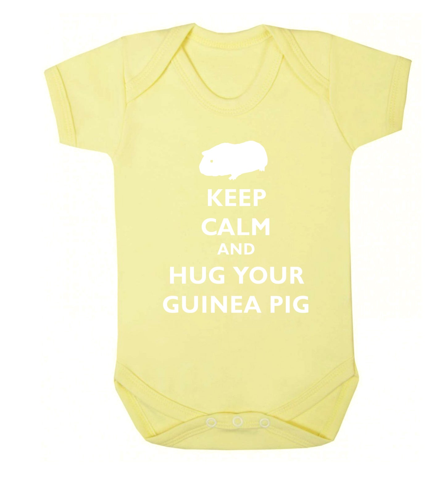 Keep calm and hug your guineapig Baby Vest pale yellow 18-24 months