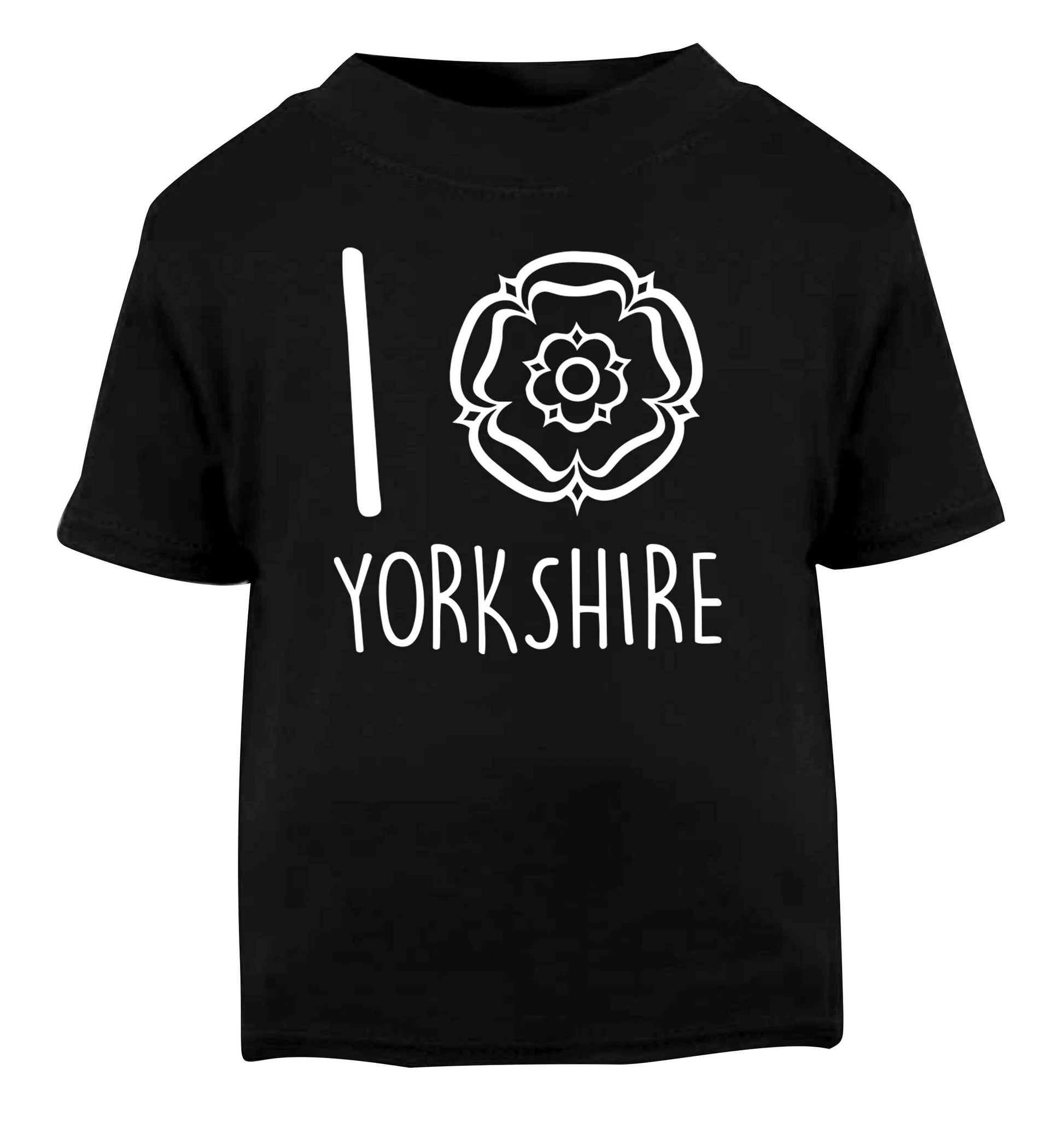 I love Yorkshire Black Baby Toddler Tshirt 2 years