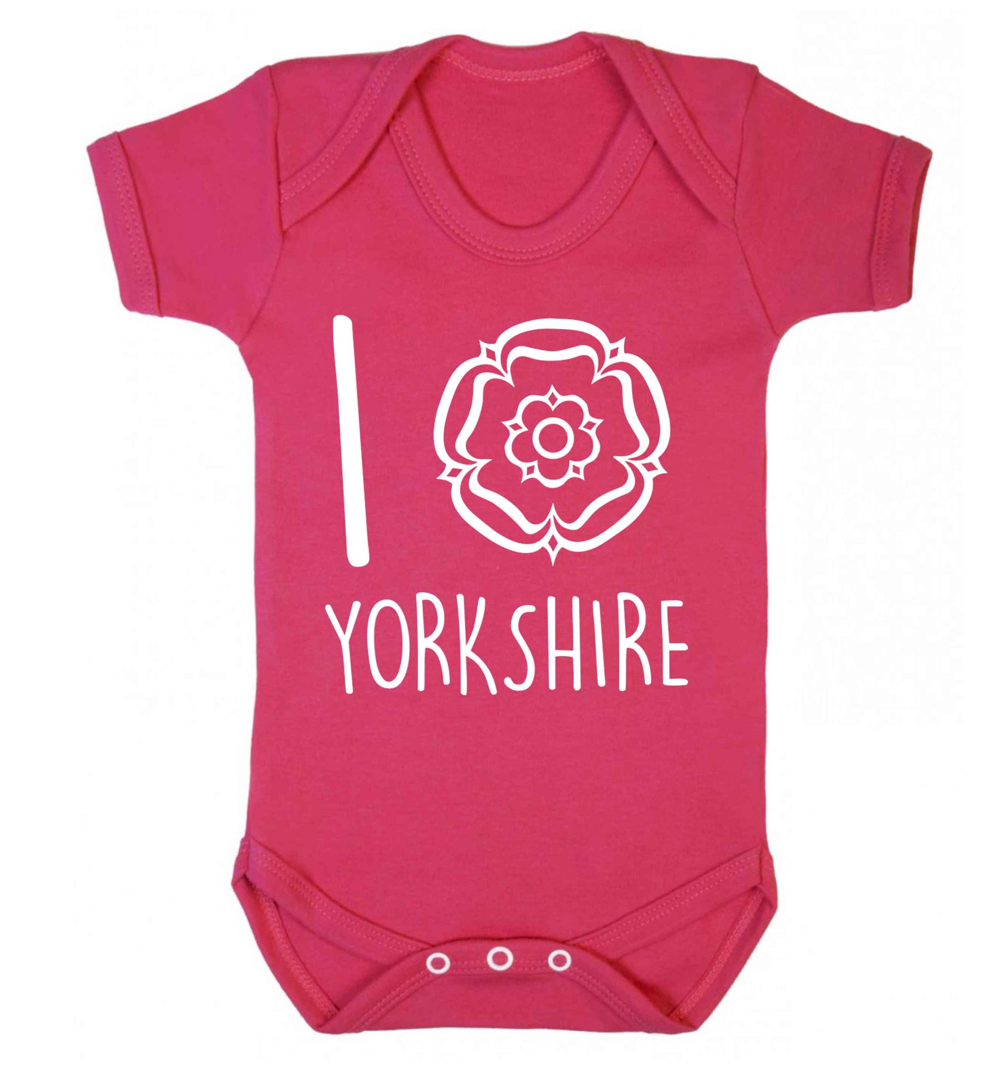 I love Yorkshire Baby Vest dark pink 18-24 months