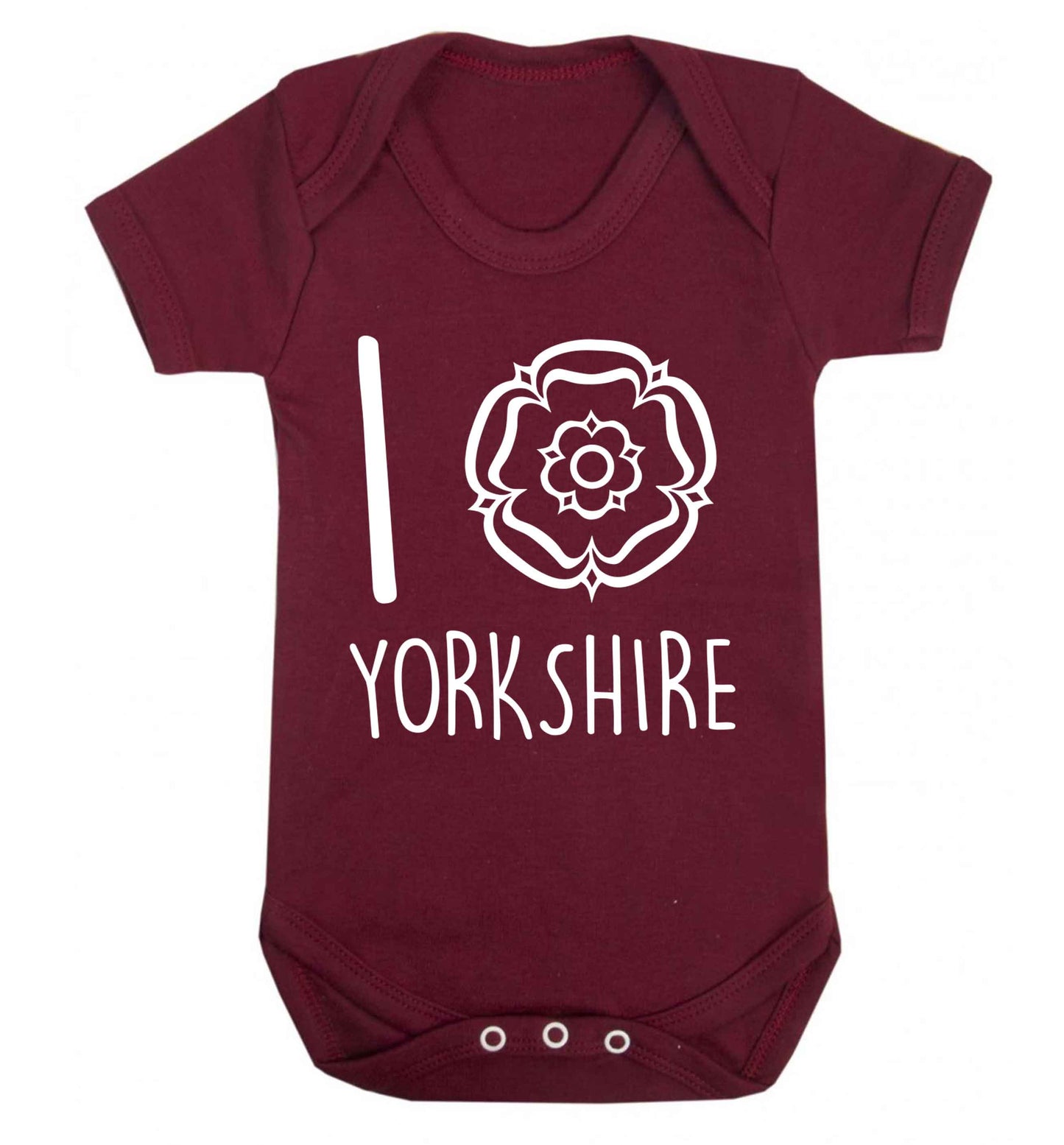 I love Yorkshire Baby Vest maroon 18-24 months