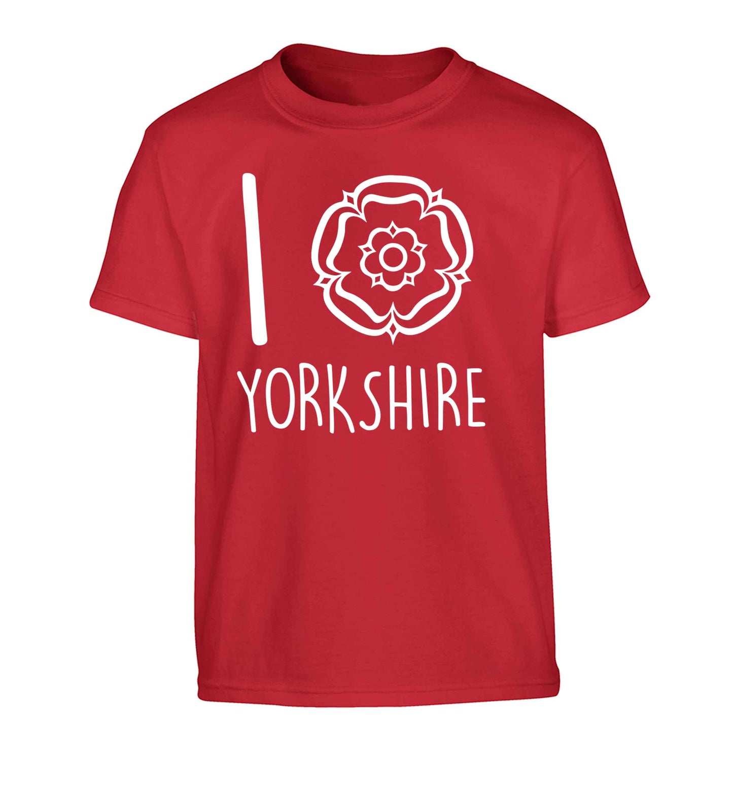 I love Yorkshire Children's red Tshirt 12-13 Years