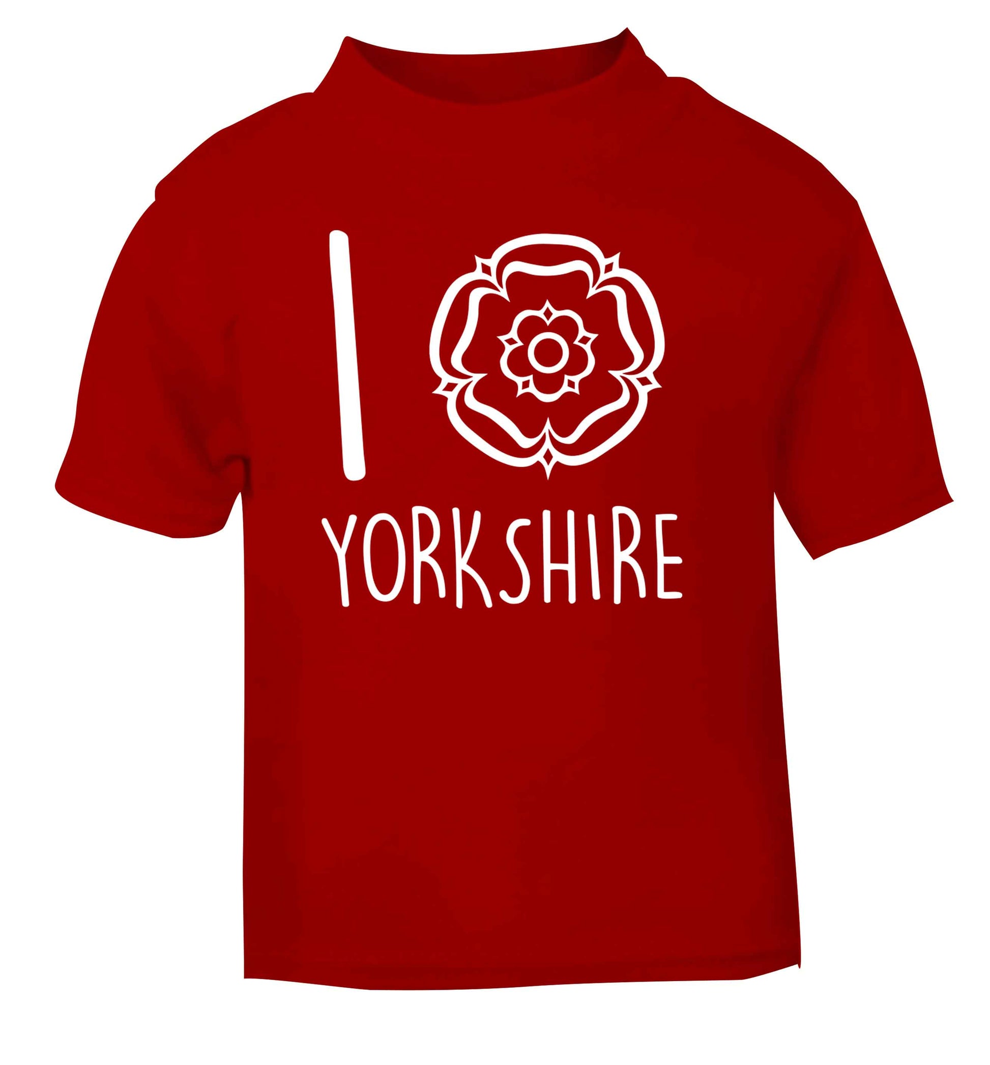 I love Yorkshire red Baby Toddler Tshirt 2 Years