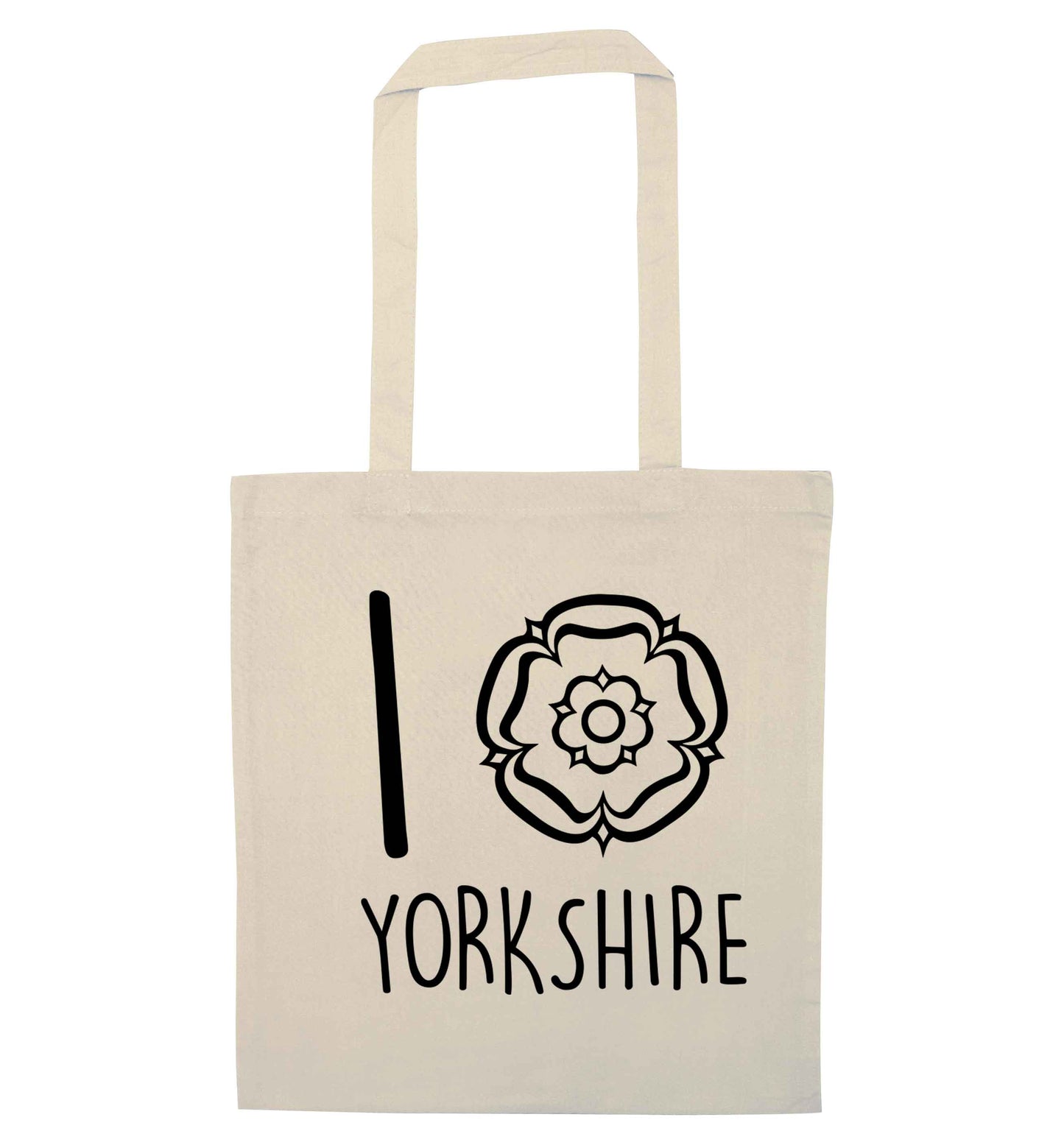 I love Yorkshire natural tote bag