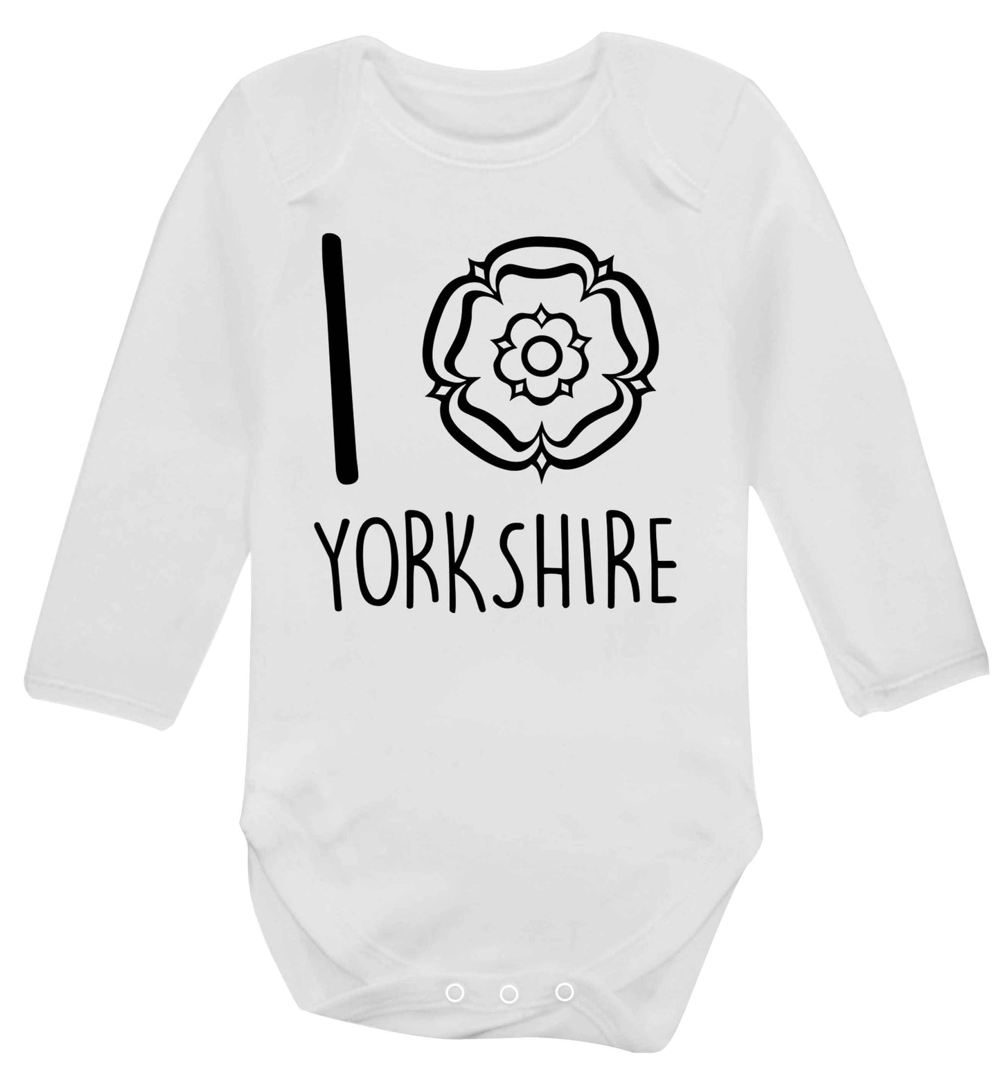 I love Yorkshire Baby Vest long sleeved white 6-12 months