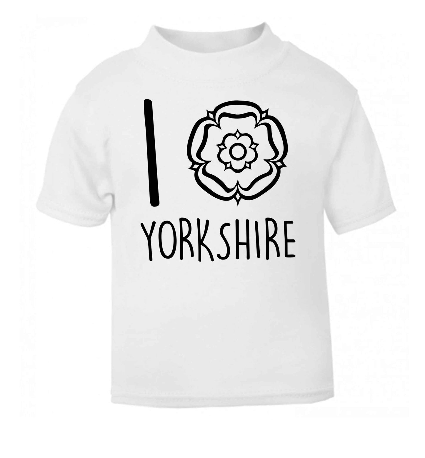 I love Yorkshire white Baby Toddler Tshirt 2 Years