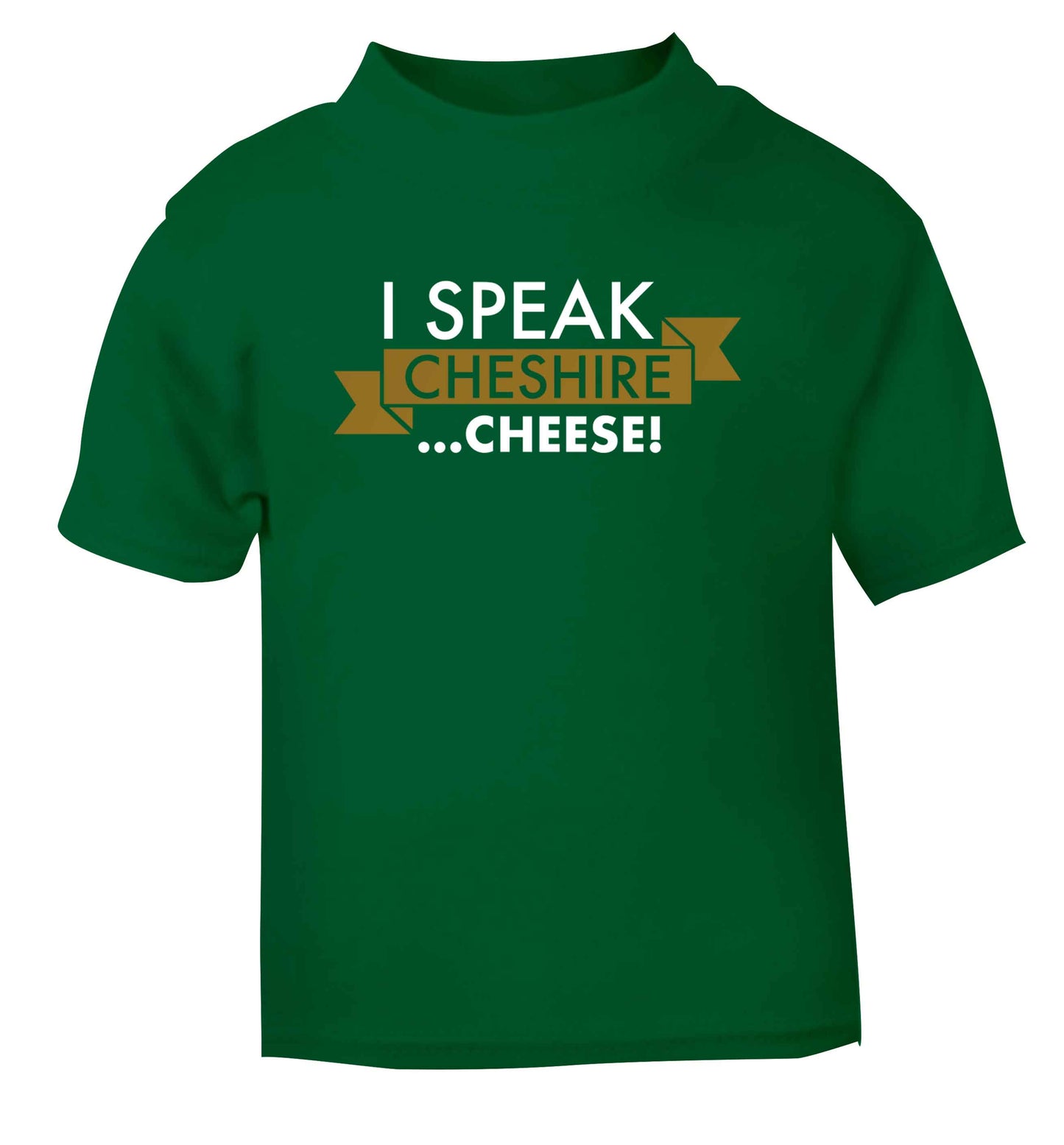 I speak Cheshire cheese green Baby Toddler Tshirt 2 Years