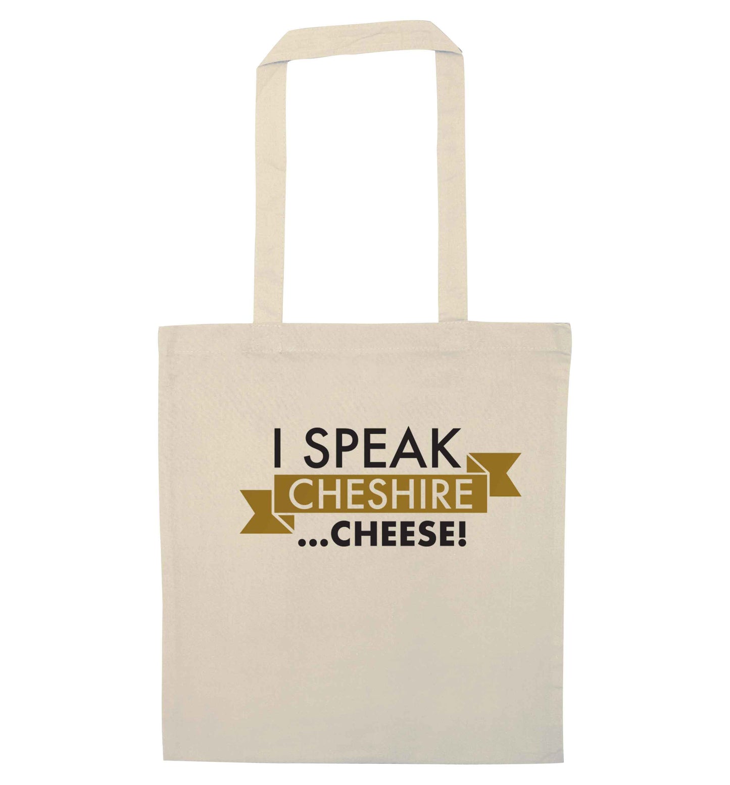 I speak Cheshire cheese natural tote bag