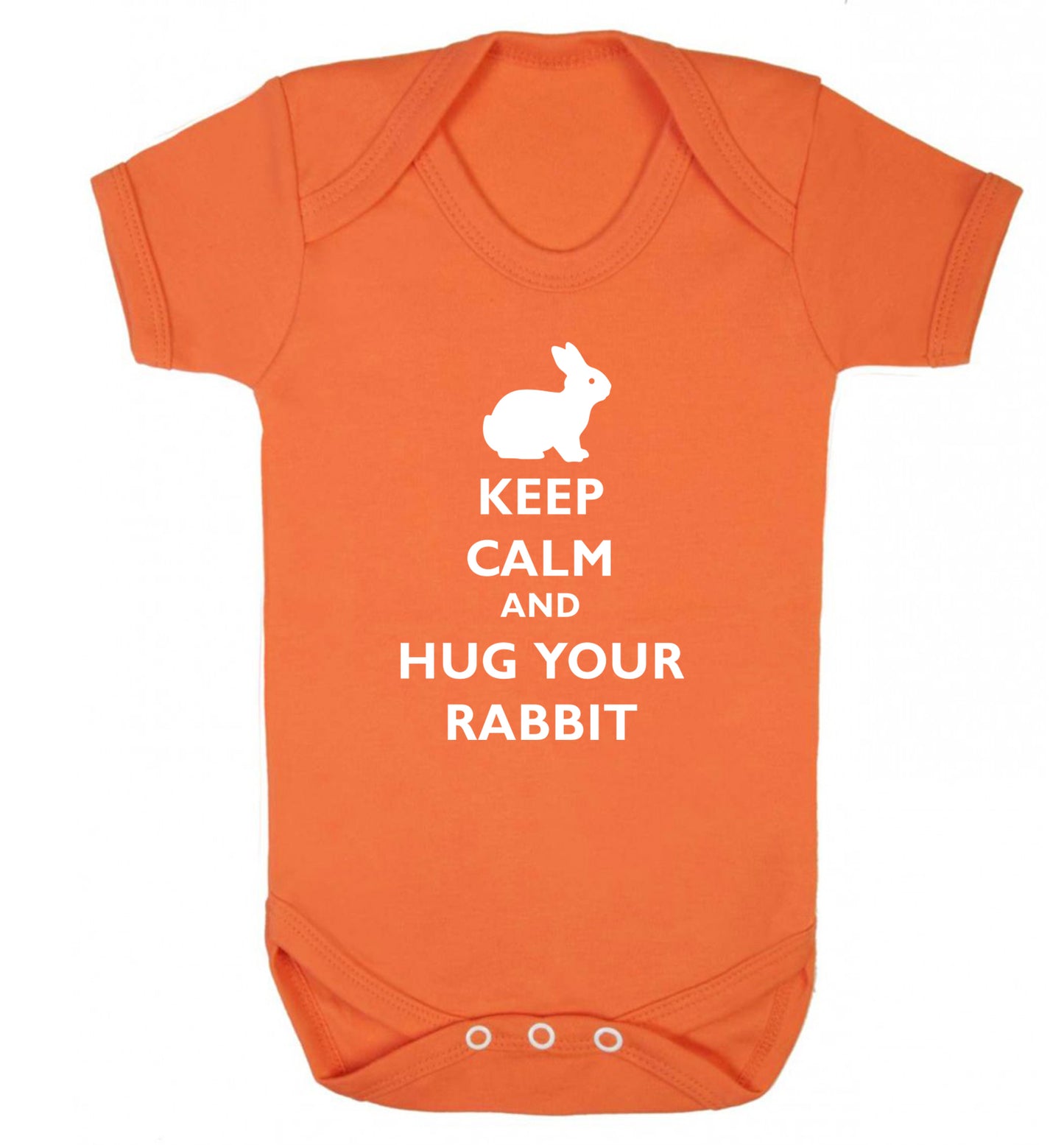 Keep calm and hug your rabbit Baby Vest orange 18-24 months