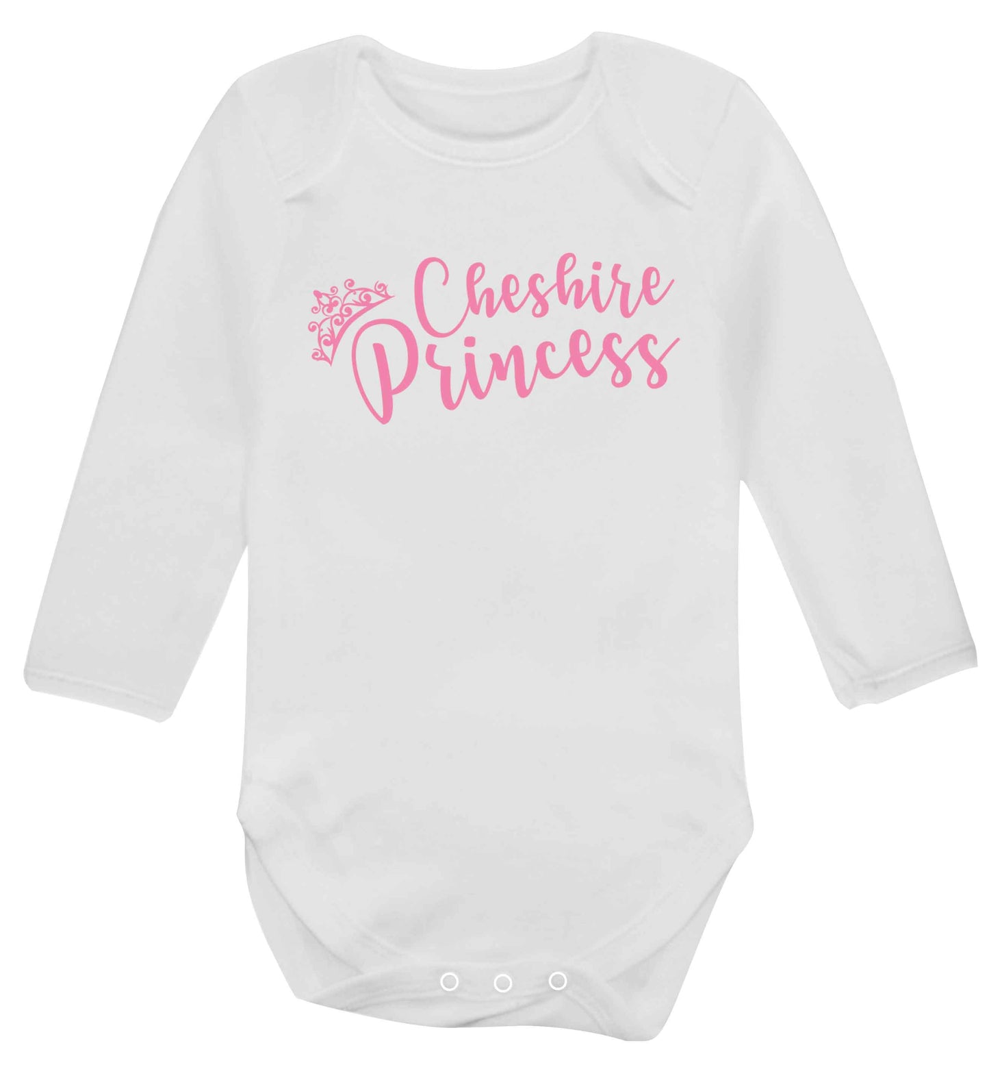 Cheshire princess Baby Vest long sleeved white 6-12 months