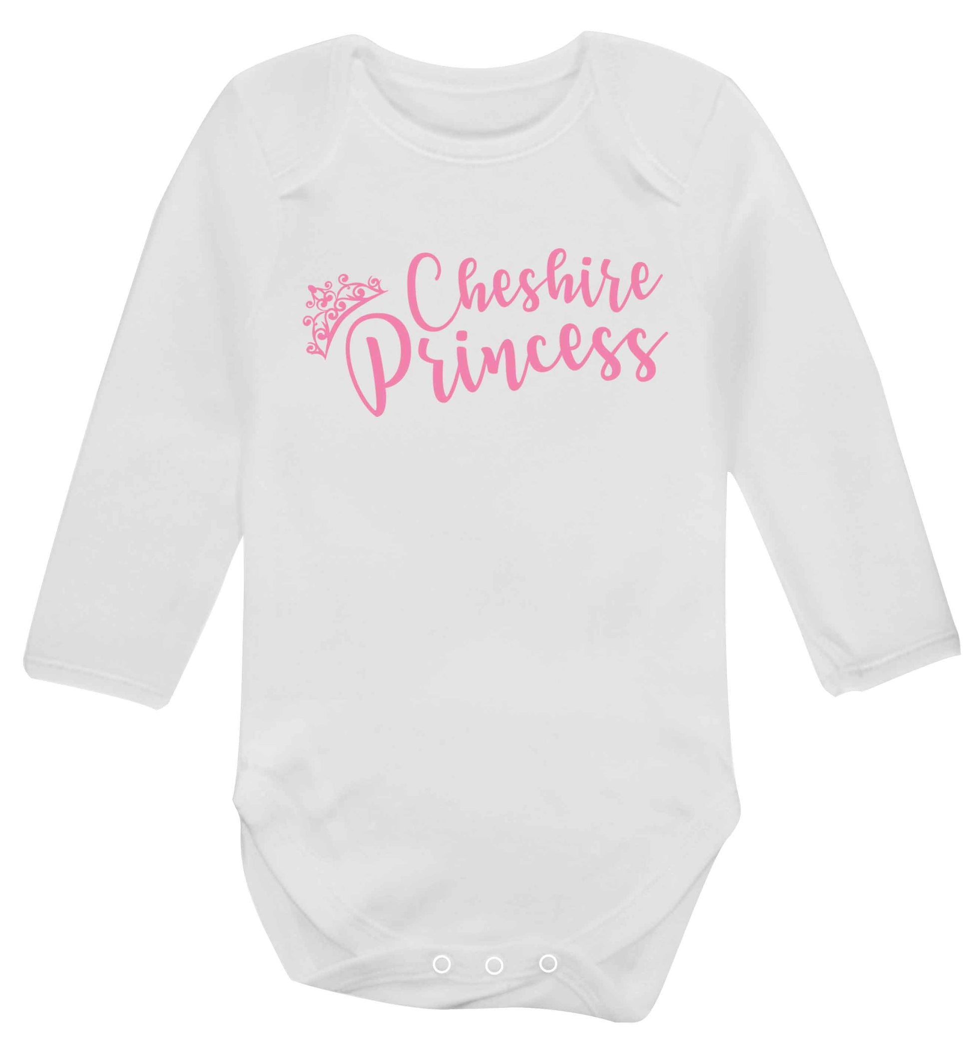 Cheshire princess Baby Vest long sleeved white 6-12 months
