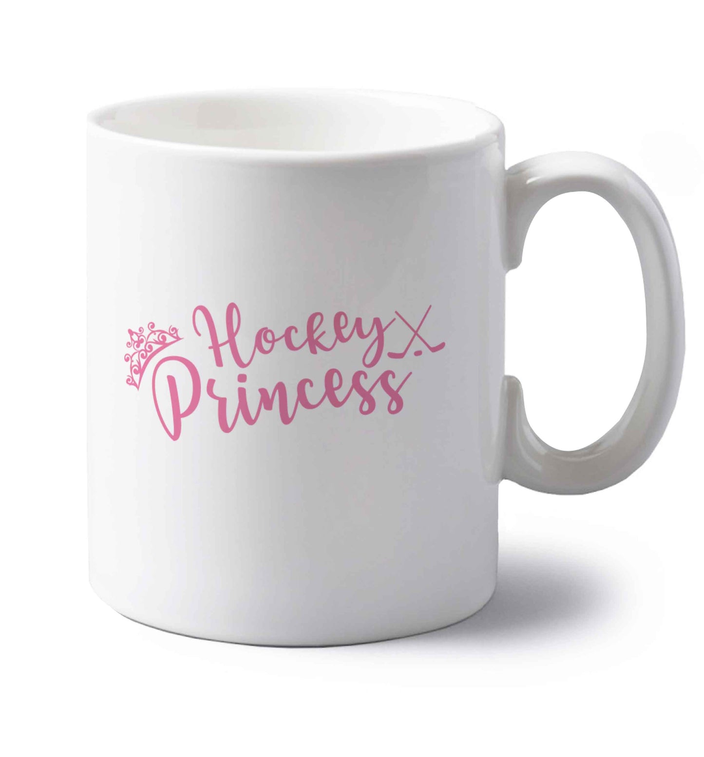 Hockey princess left handed white ceramic mug 