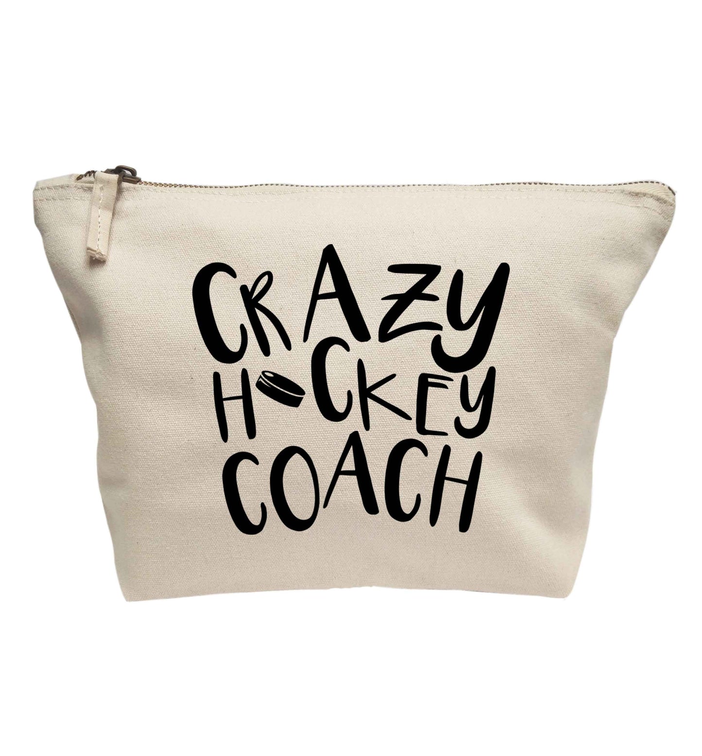 Crazy hockey coach | makeup / wash bag