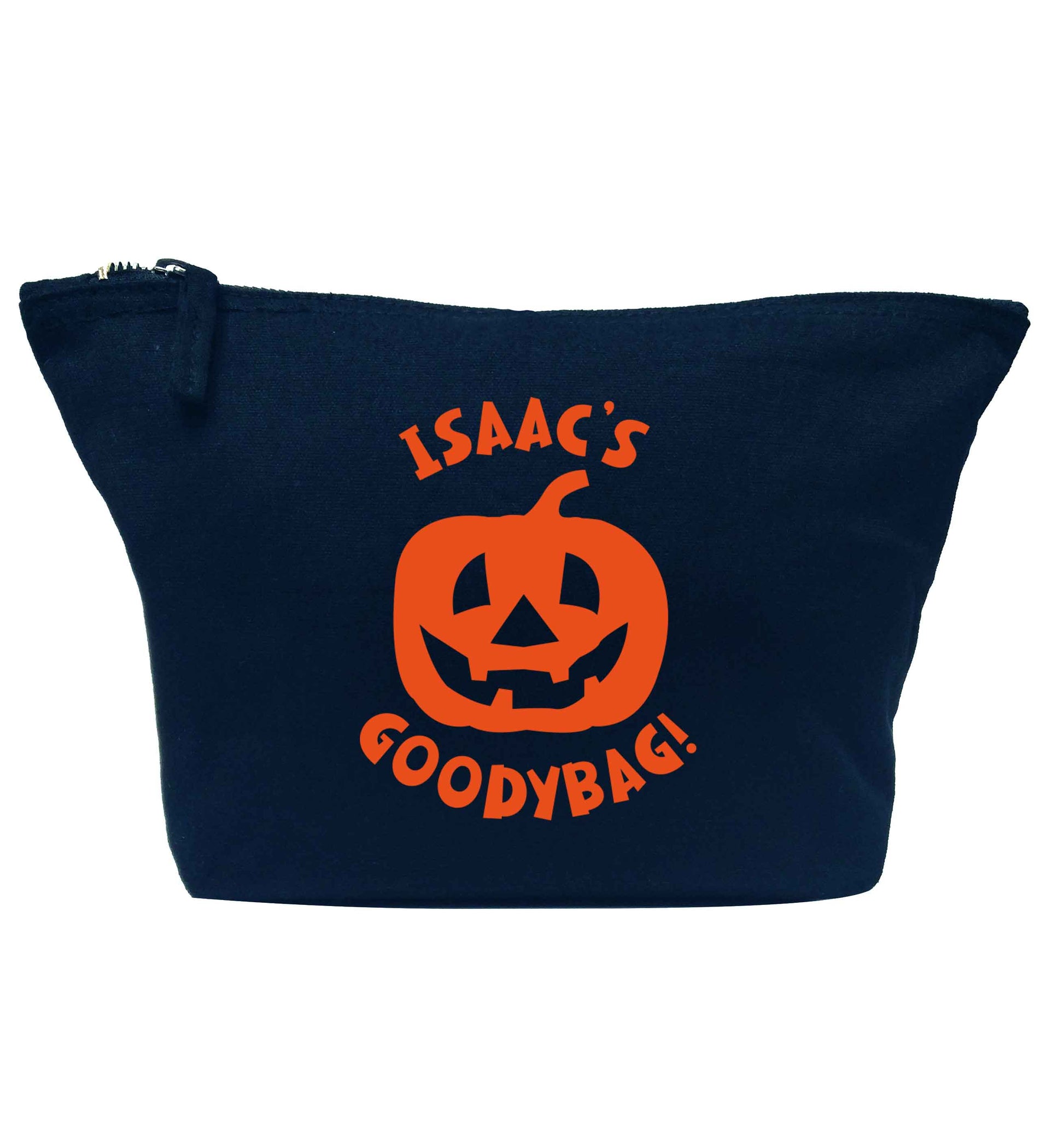 Pumpkin on Way navy makeup bag