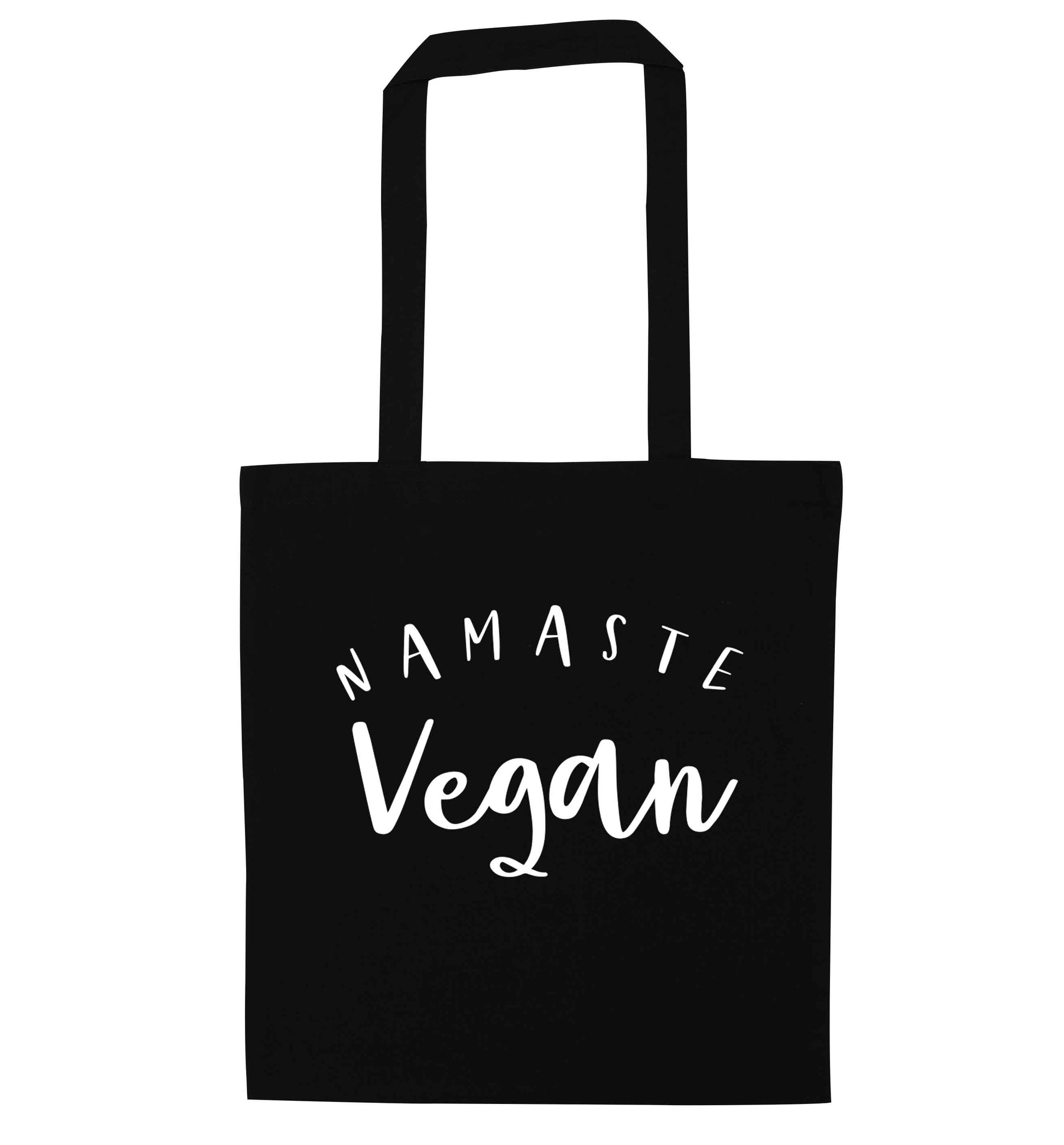 Namaste vegan black tote bag