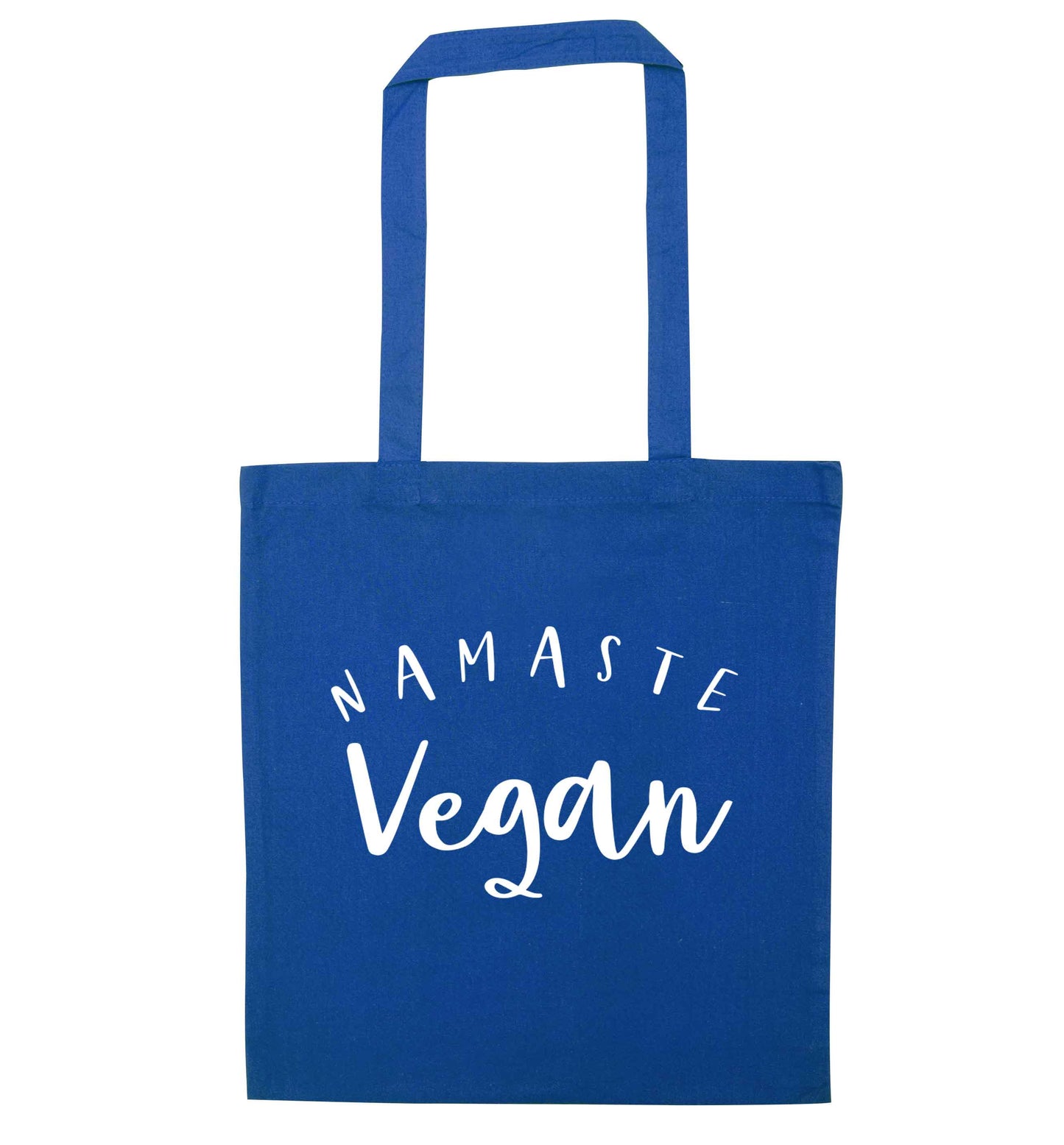 Namaste vegan blue tote bag