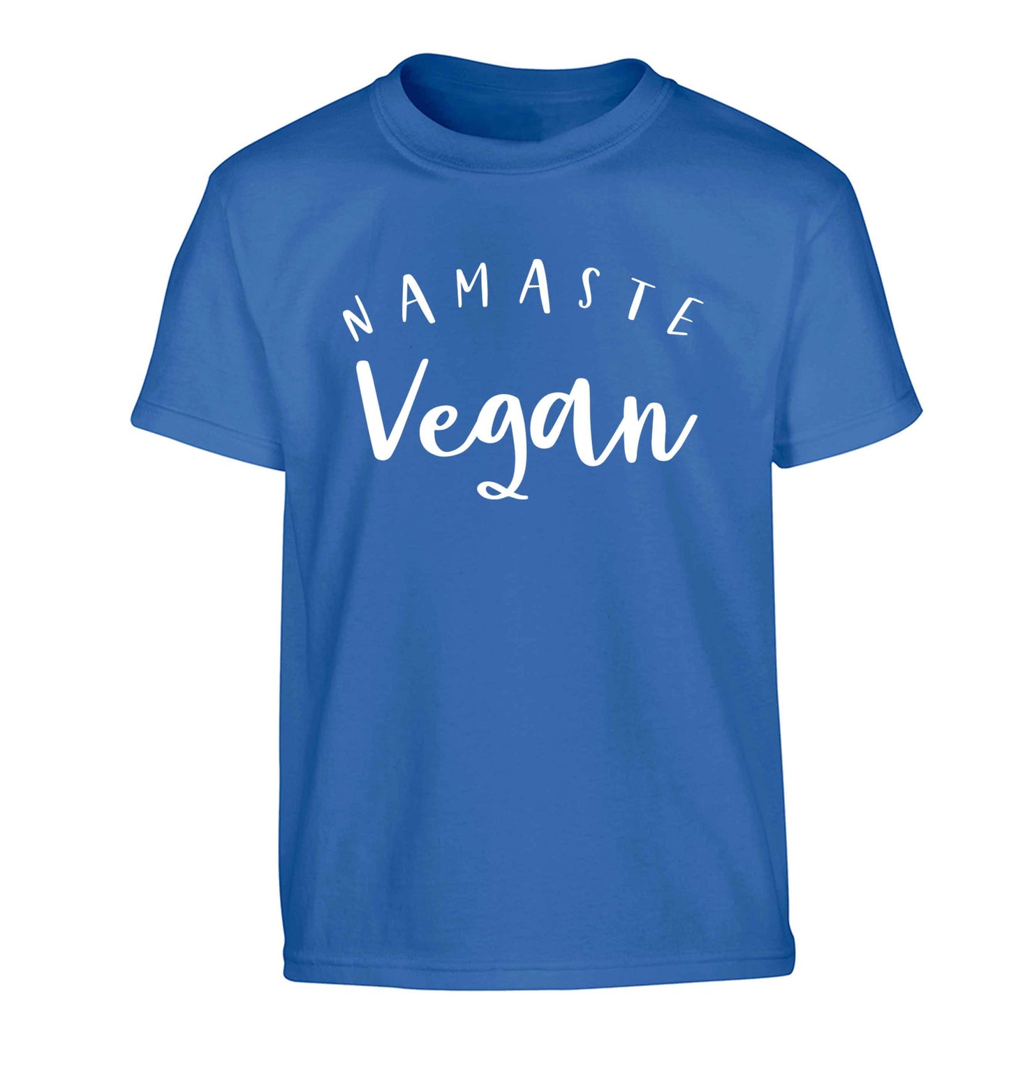 Namaste vegan Children's blue Tshirt 12-13 Years