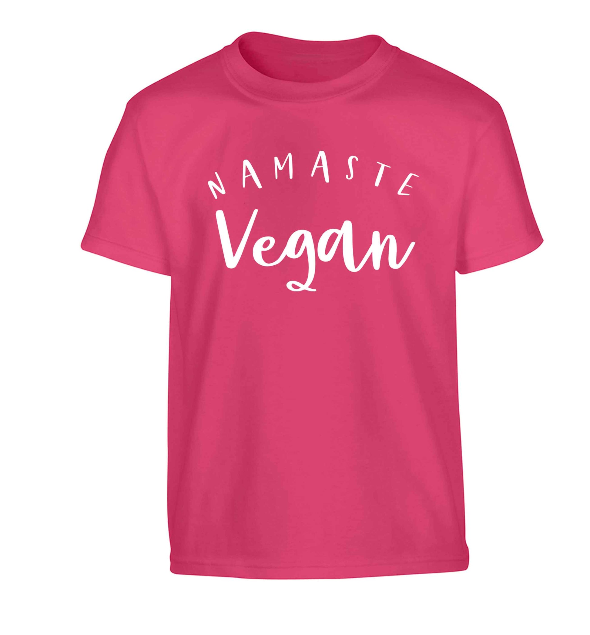 Namaste vegan Children's pink Tshirt 12-13 Years