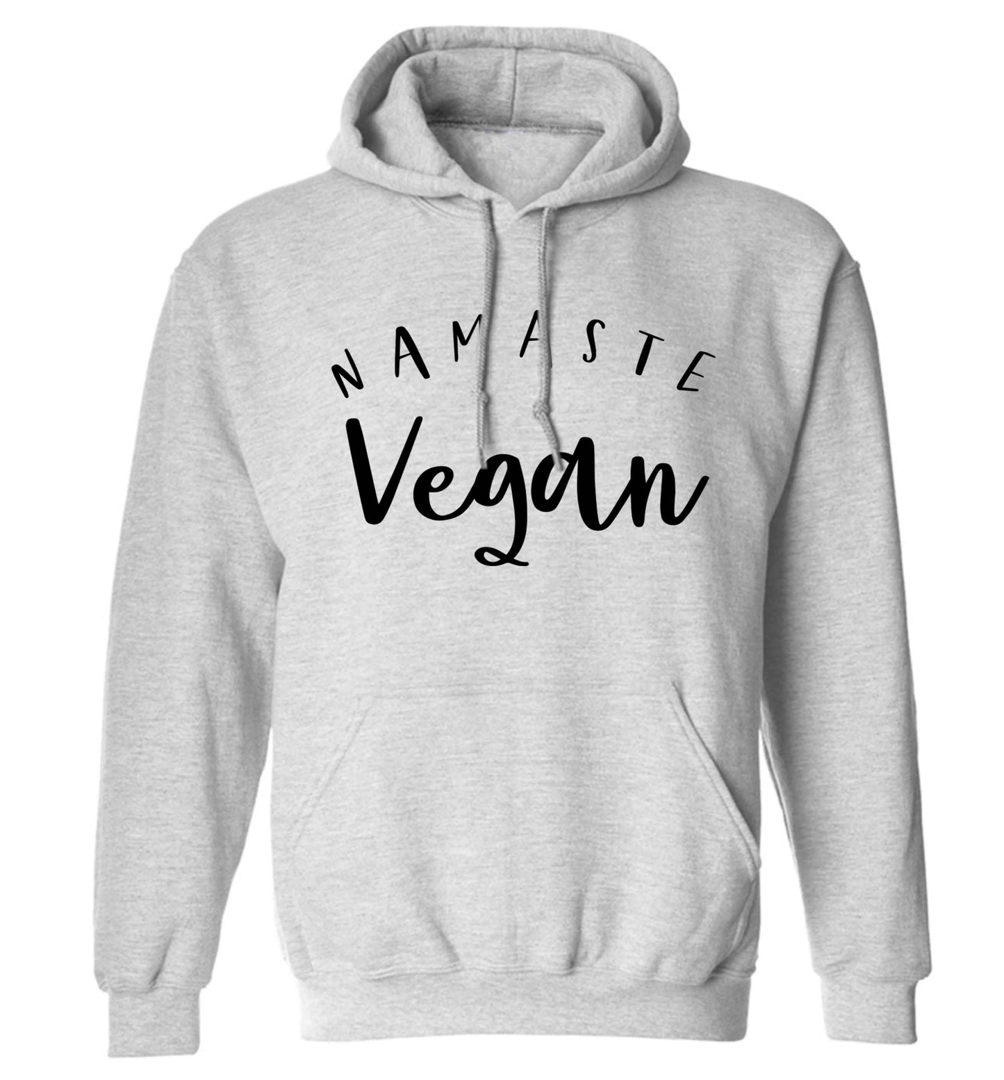 Namaste vegan adults unisex grey hoodie 2XL