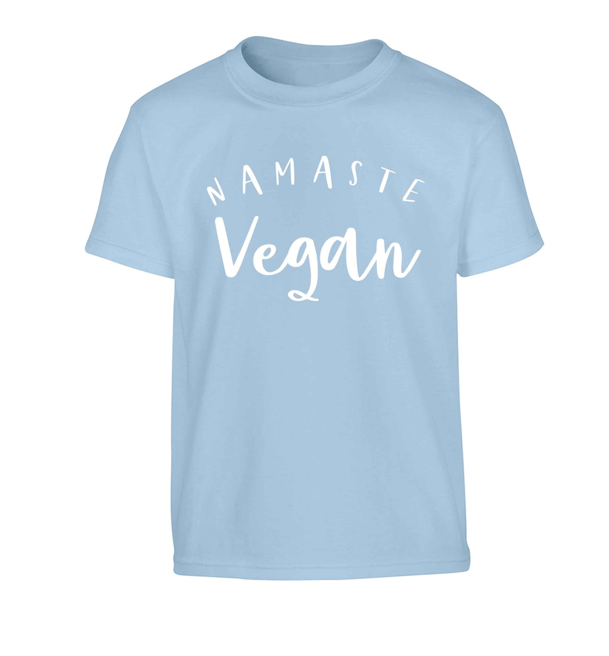 Namaste vegan Children's light blue Tshirt 12-13 Years