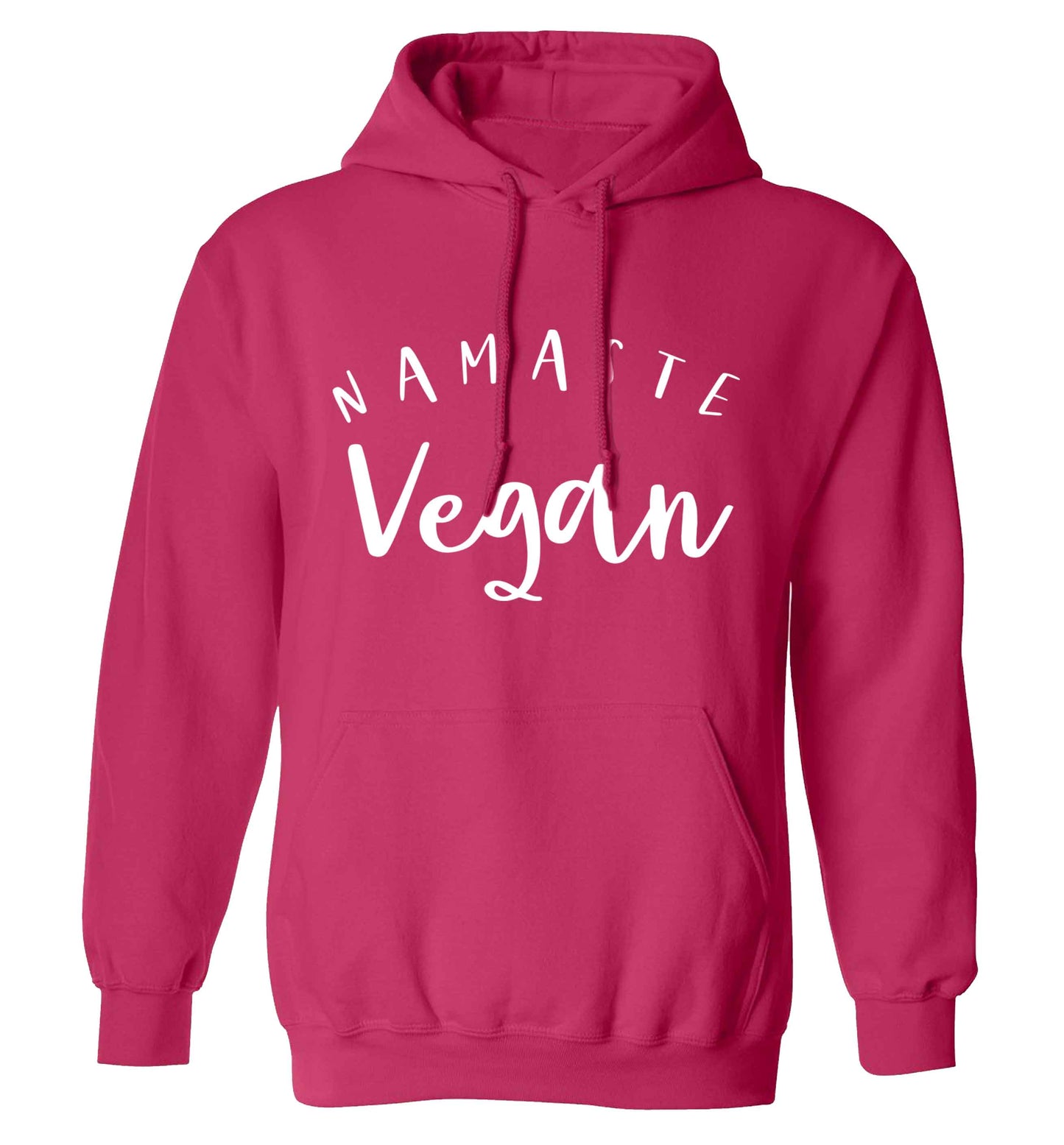 Namaste vegan adults unisex pink hoodie 2XL
