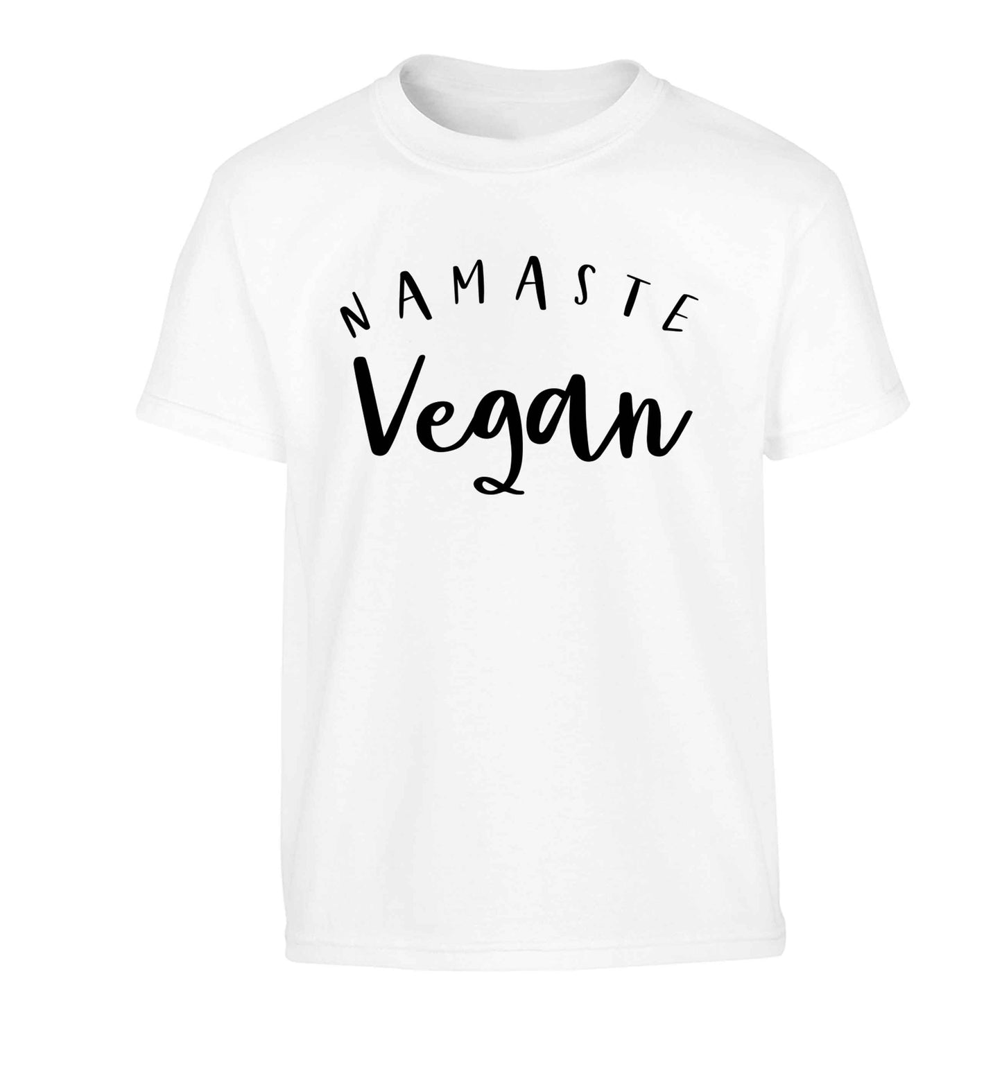 Namaste vegan Children's white Tshirt 12-13 Years