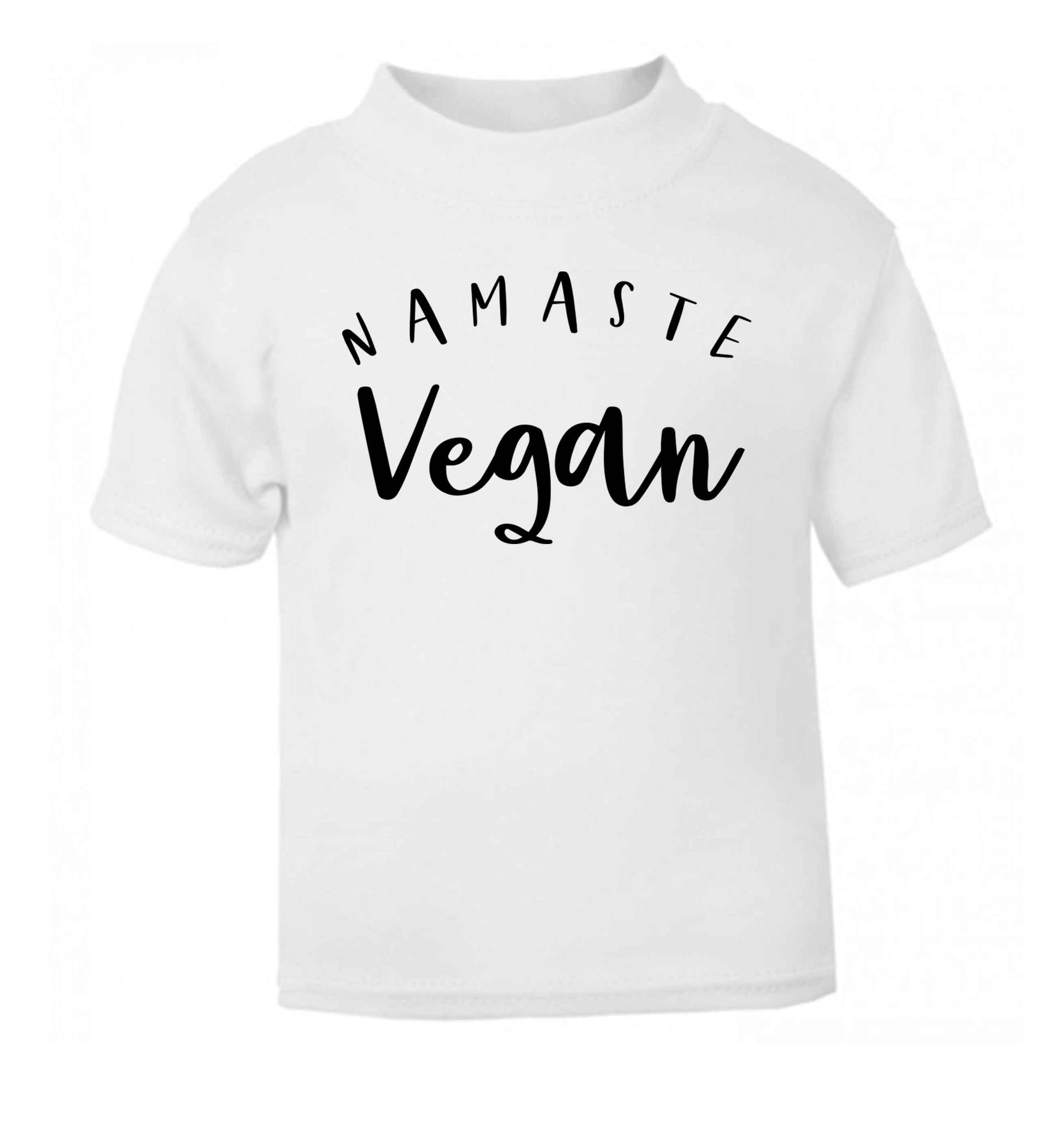 Namaste vegan white Baby Toddler Tshirt 2 Years