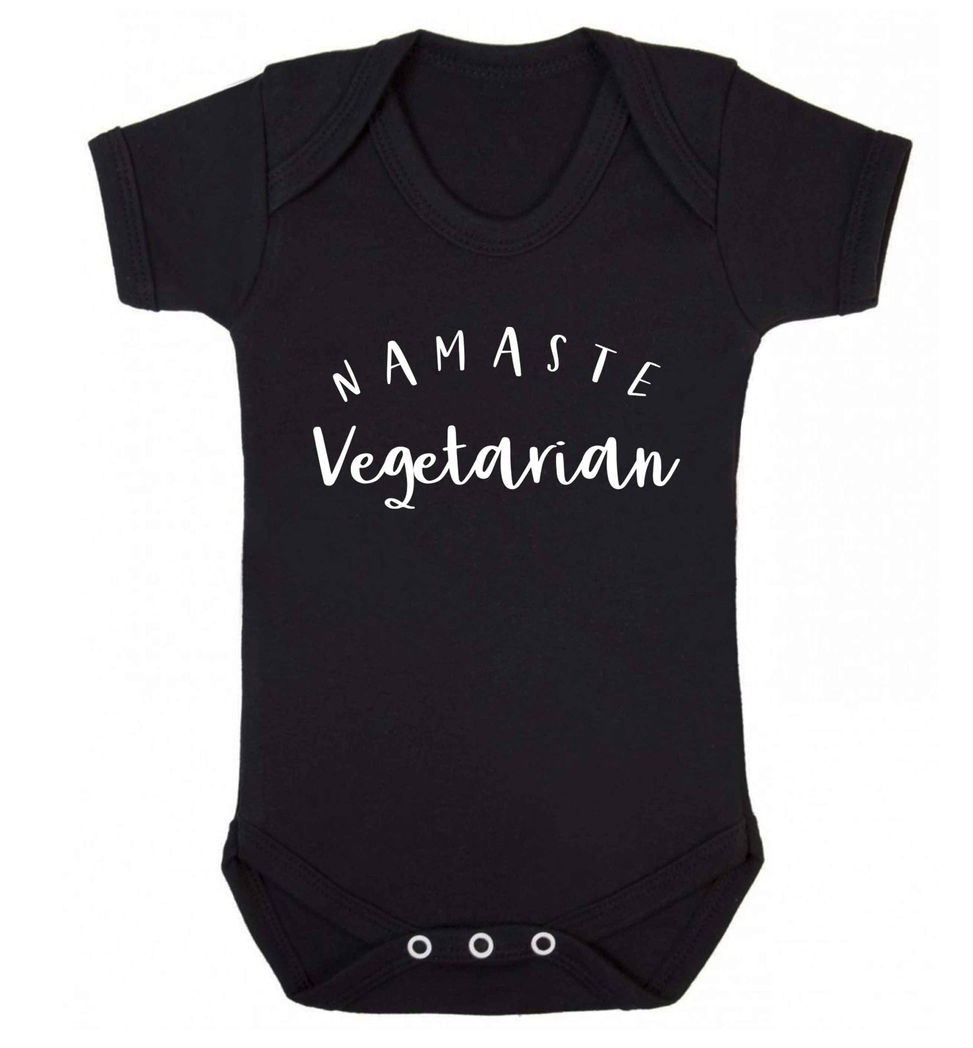 Namaste vegetarian Baby Vest black 18-24 months