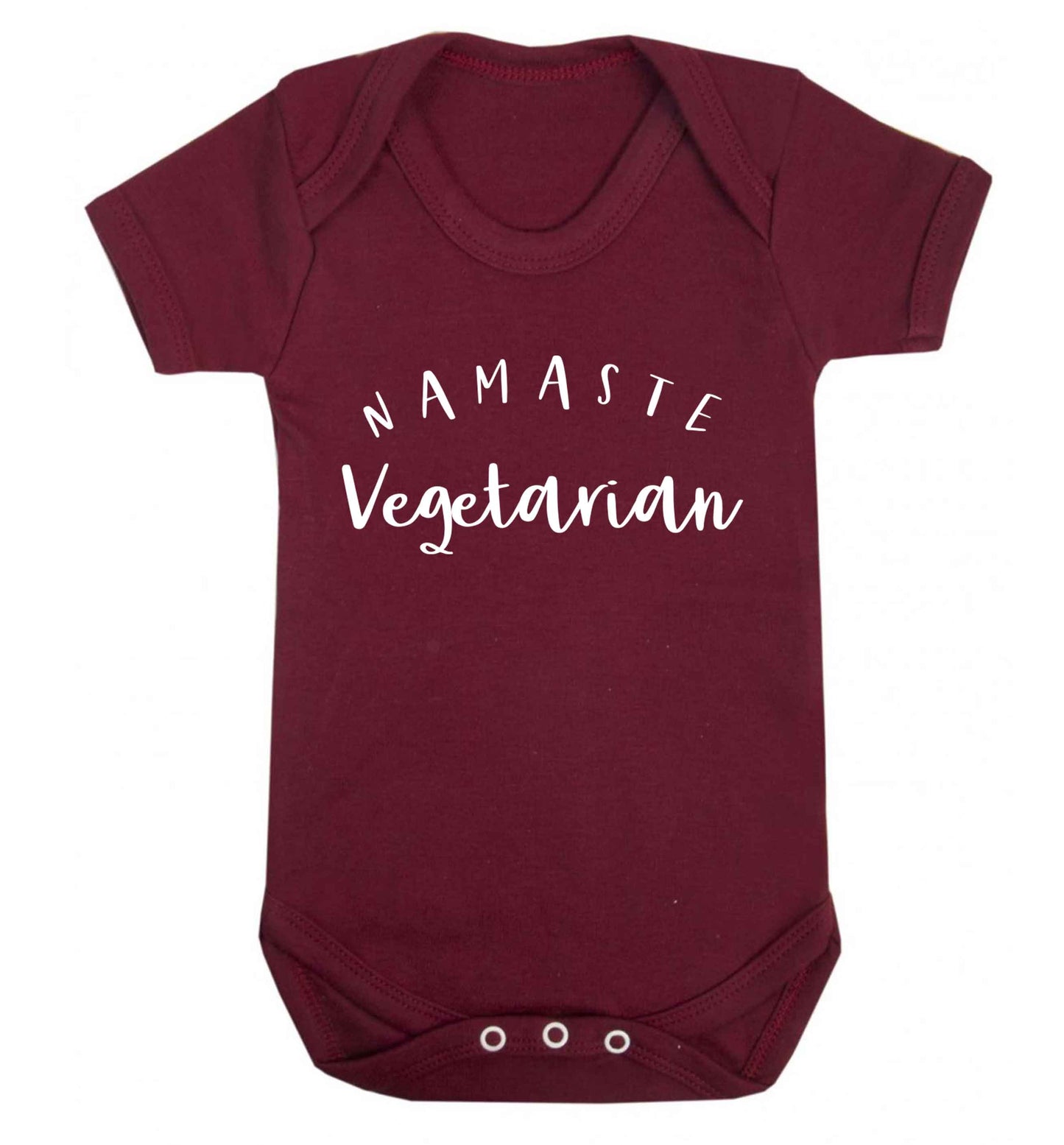 Namaste vegetarian Baby Vest maroon 18-24 months