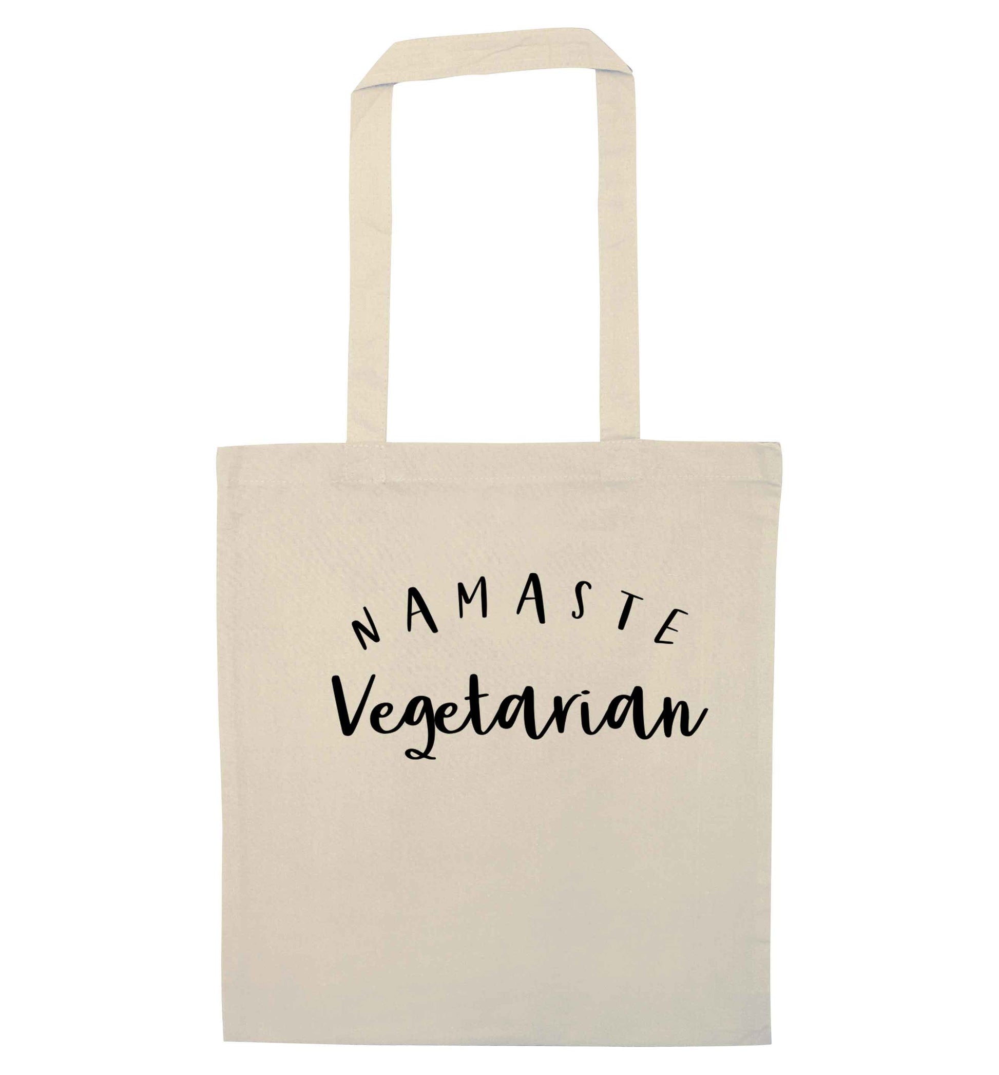 Namaste vegetarian natural tote bag