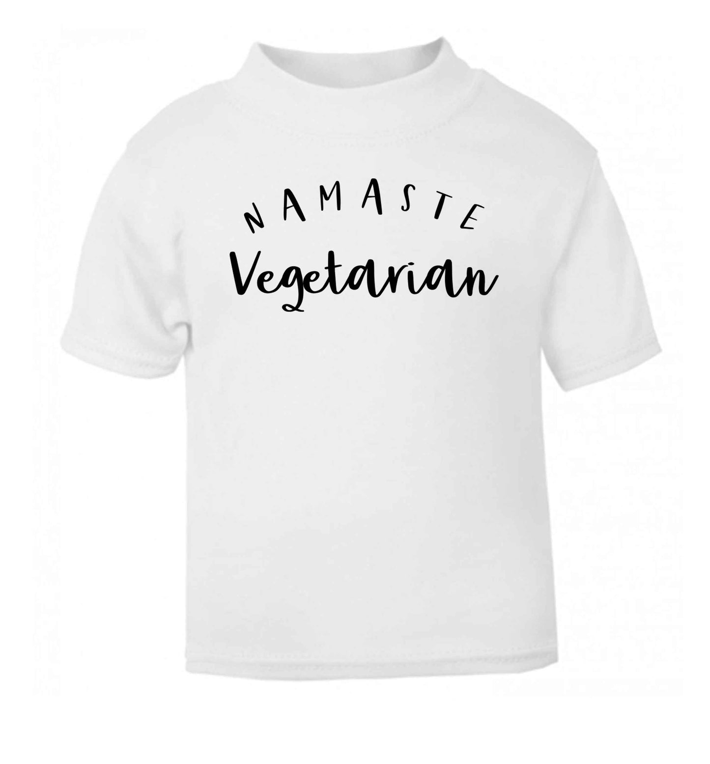 Namaste vegetarian white Baby Toddler Tshirt 2 Years