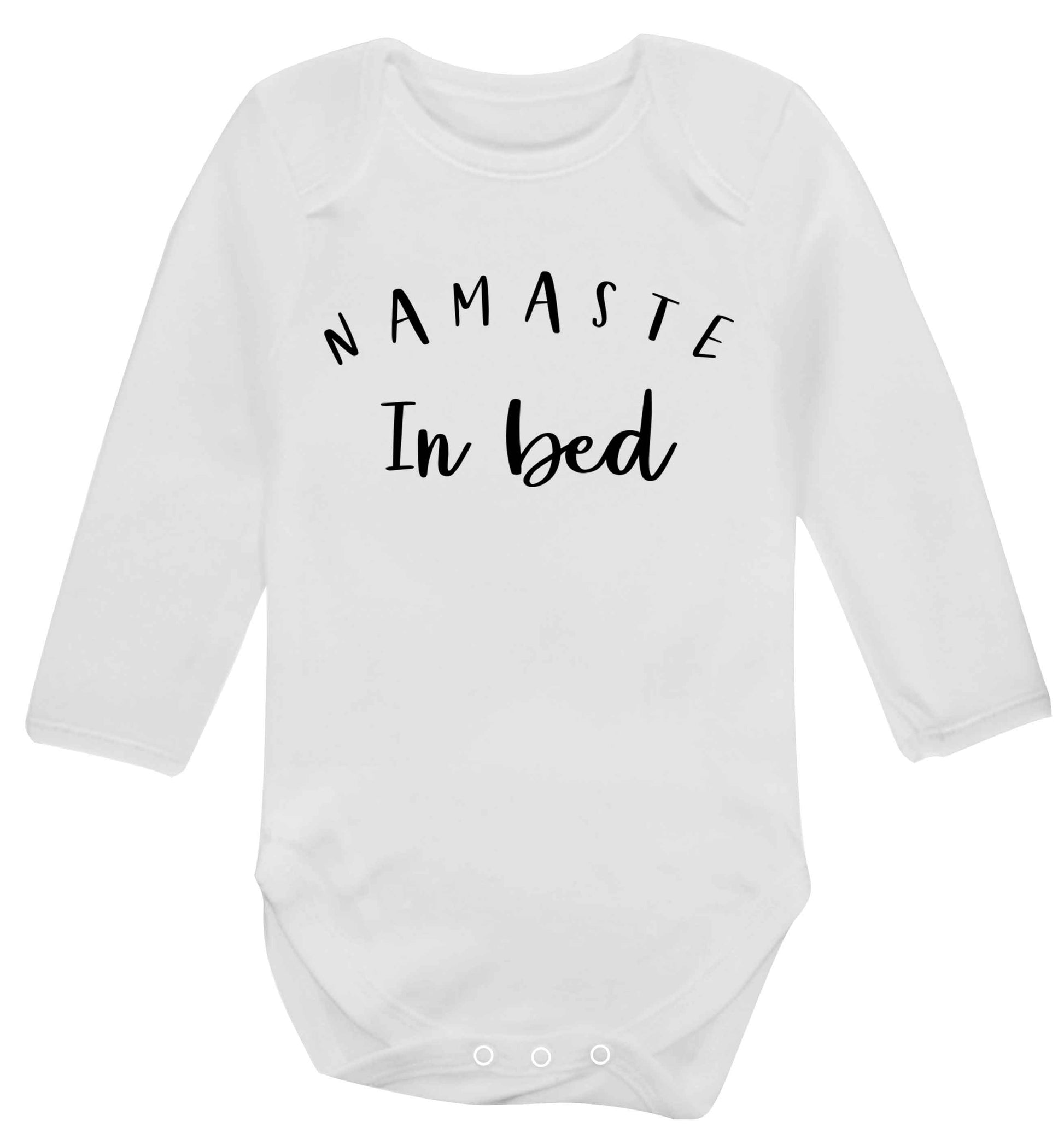 Namaste in bed Baby Vest long sleeved white 6-12 months