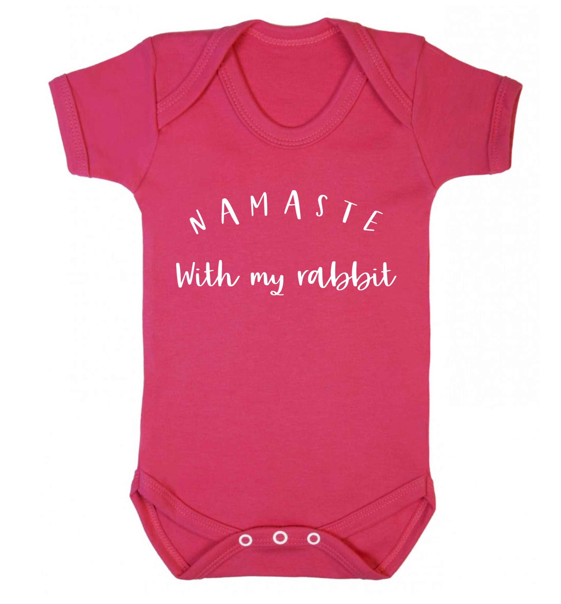 Namaste with my rabbit Baby Vest dark pink 18-24 months