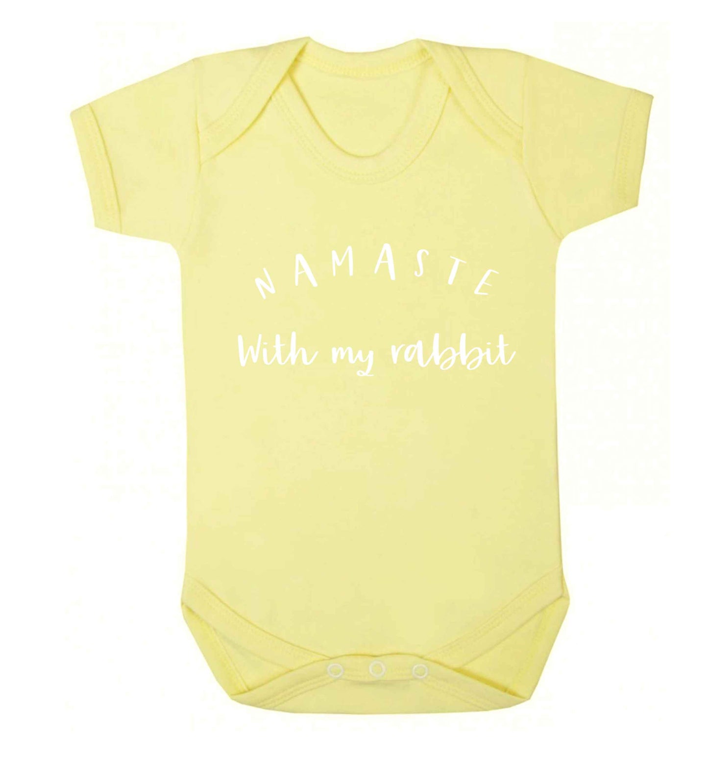 Namaste with my rabbit Baby Vest pale yellow 18-24 months