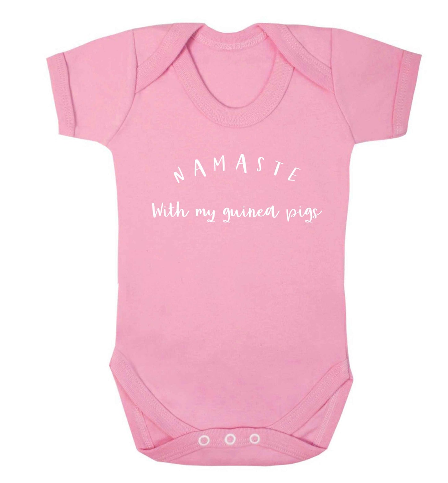 Namaste with my guinea pigs Baby Vest pale pink 18-24 months