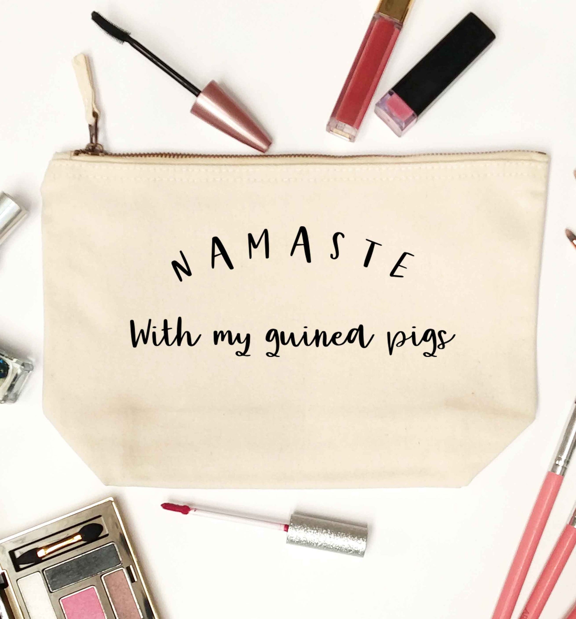 Namaste with my guinea pigs natural makeup bag