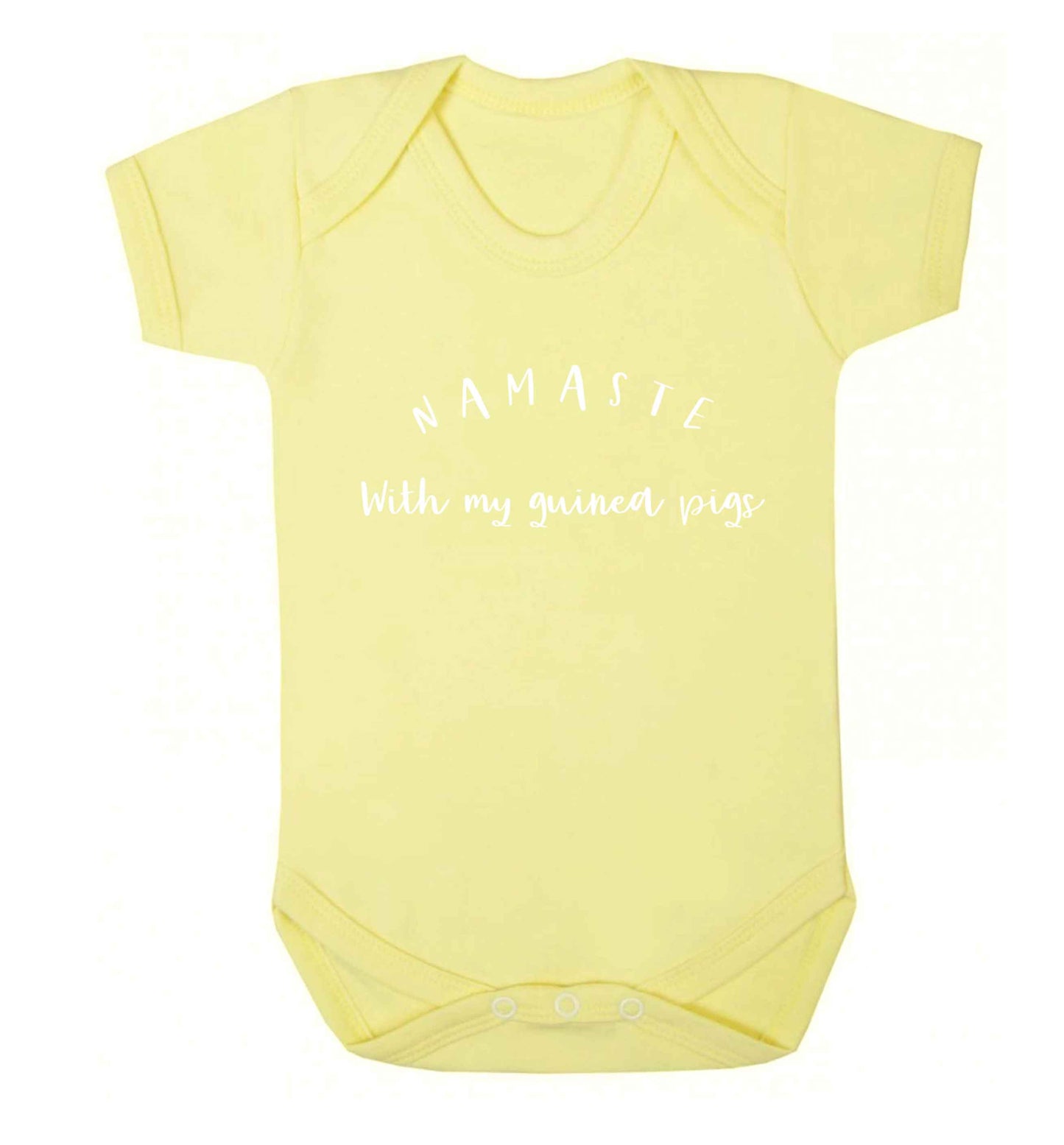 Namaste with my guinea pigs Baby Vest pale yellow 18-24 months