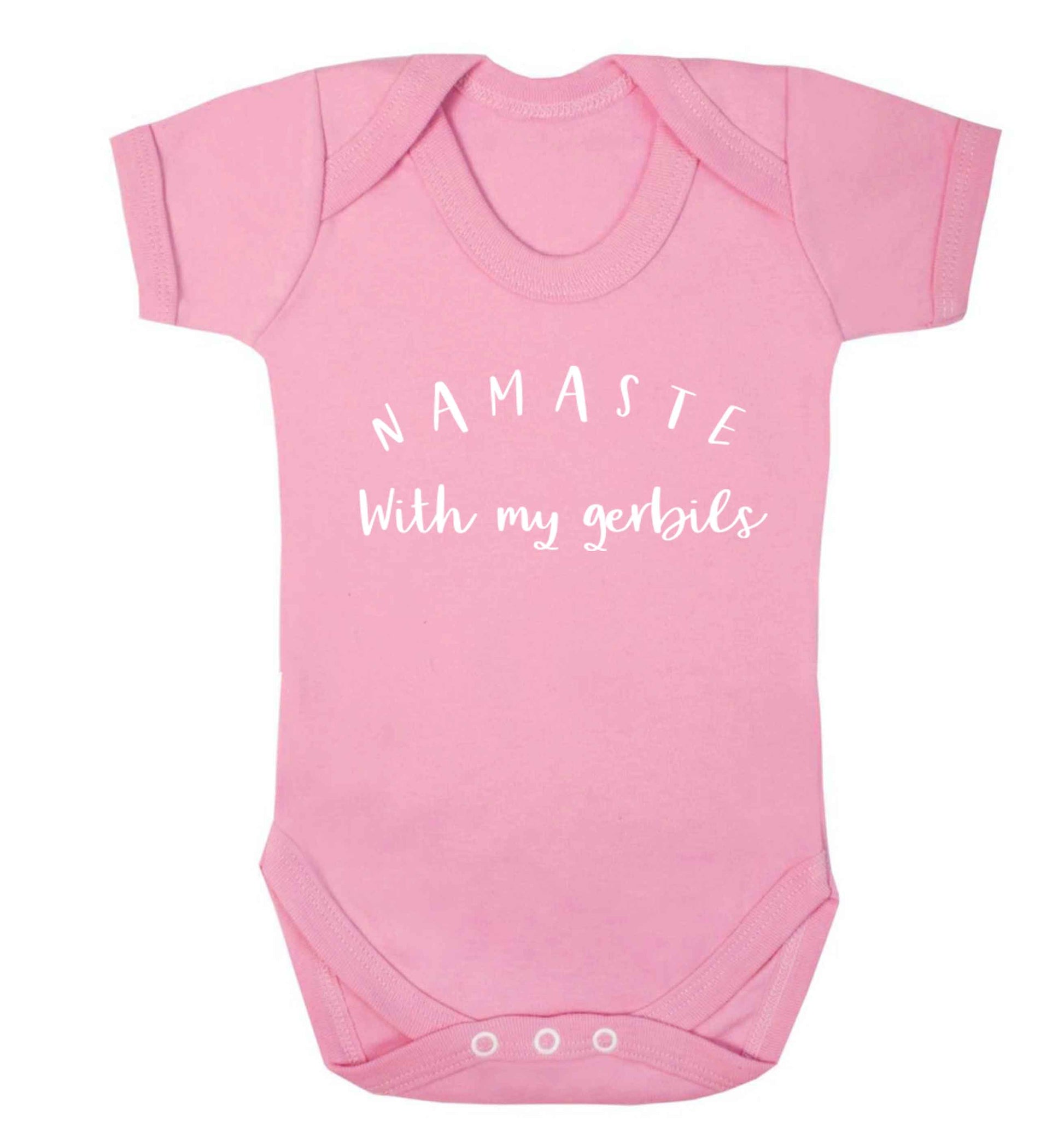 Namaste with my gerbils Baby Vest pale pink 18-24 months