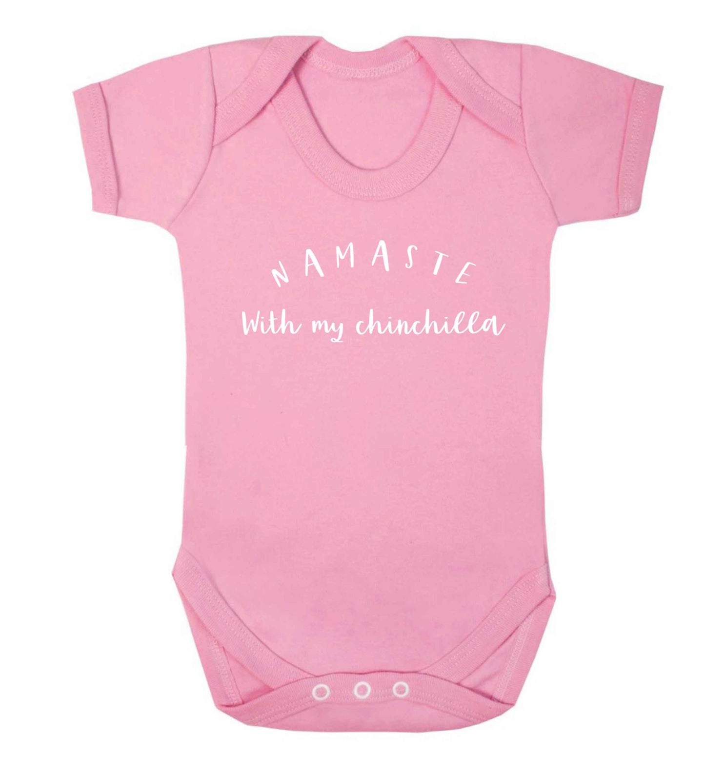 Namaste with my chinchilla Baby Vest pale pink 18-24 months