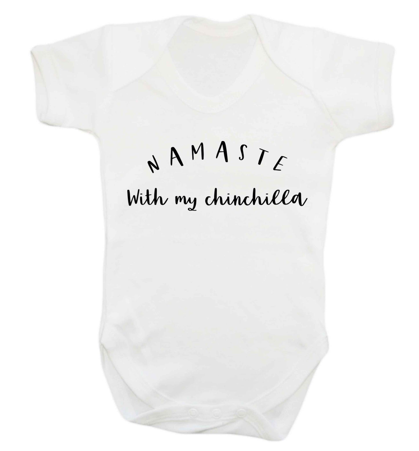 Namaste with my chinchilla Baby Vest white 18-24 months