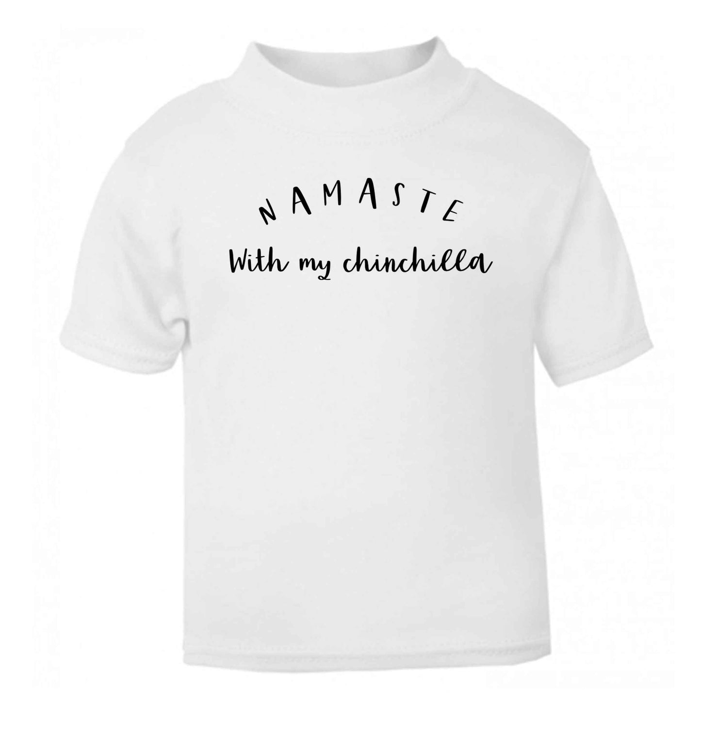 Namaste with my chinchilla white Baby Toddler Tshirt 2 Years