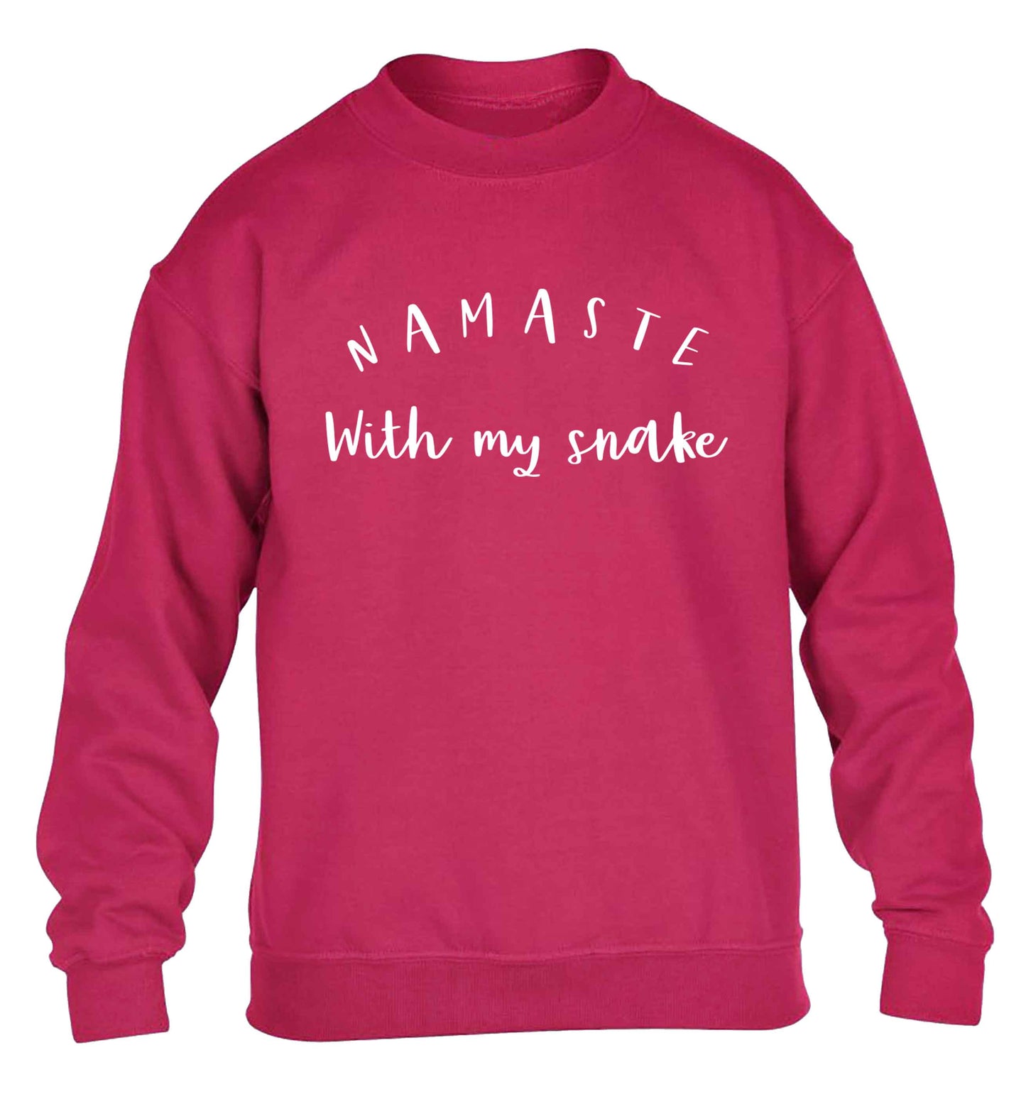 Namaste with my snake children's pink sweater 12-13 Years