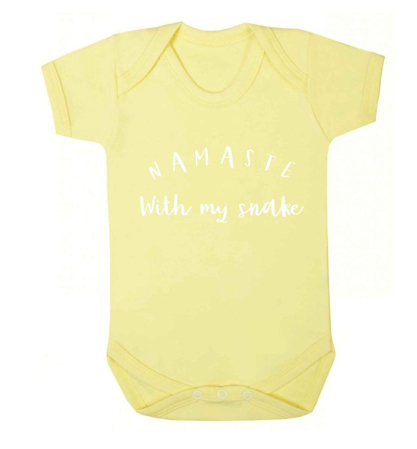 Namaste with my snake Baby Vest pale yellow 18-24 months