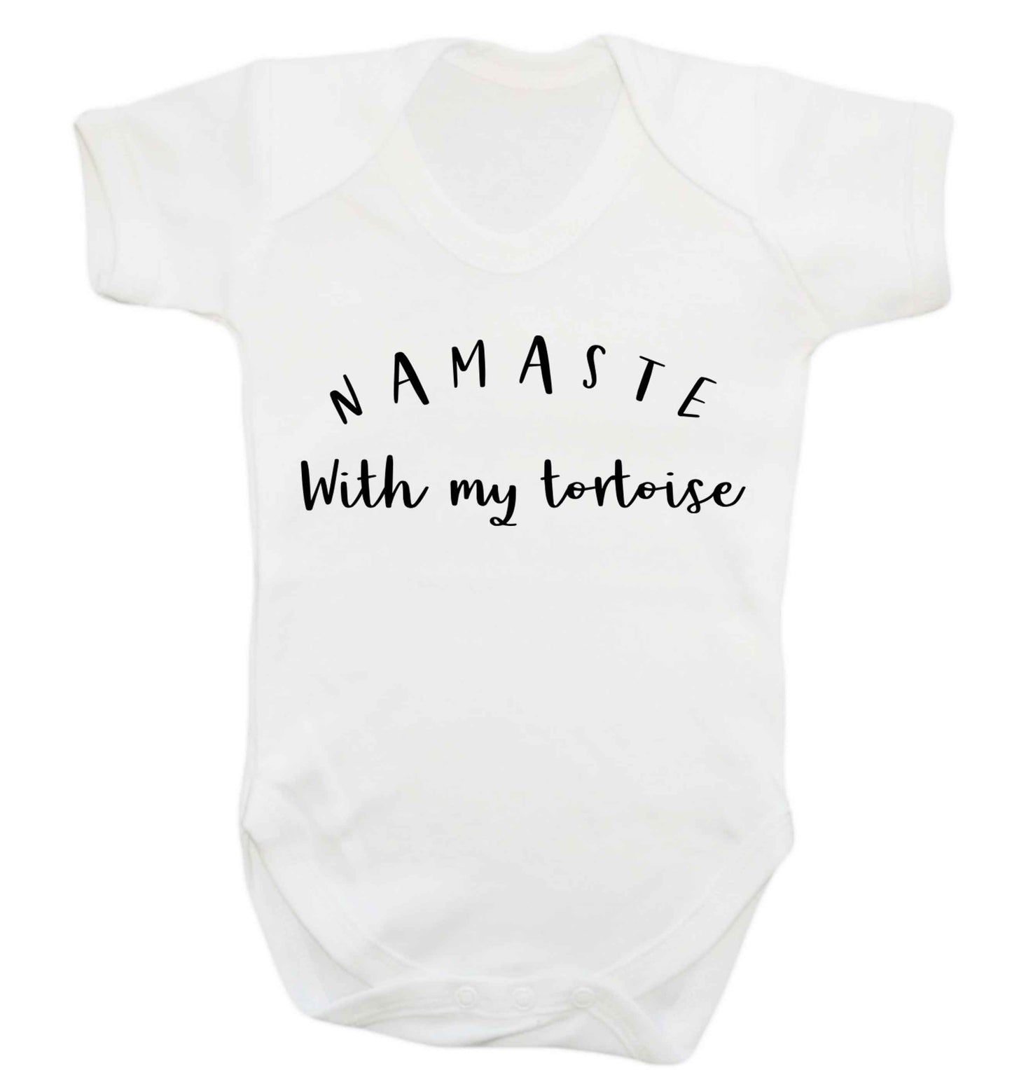 Namaste with my tortoise Baby Vest white 18-24 months
