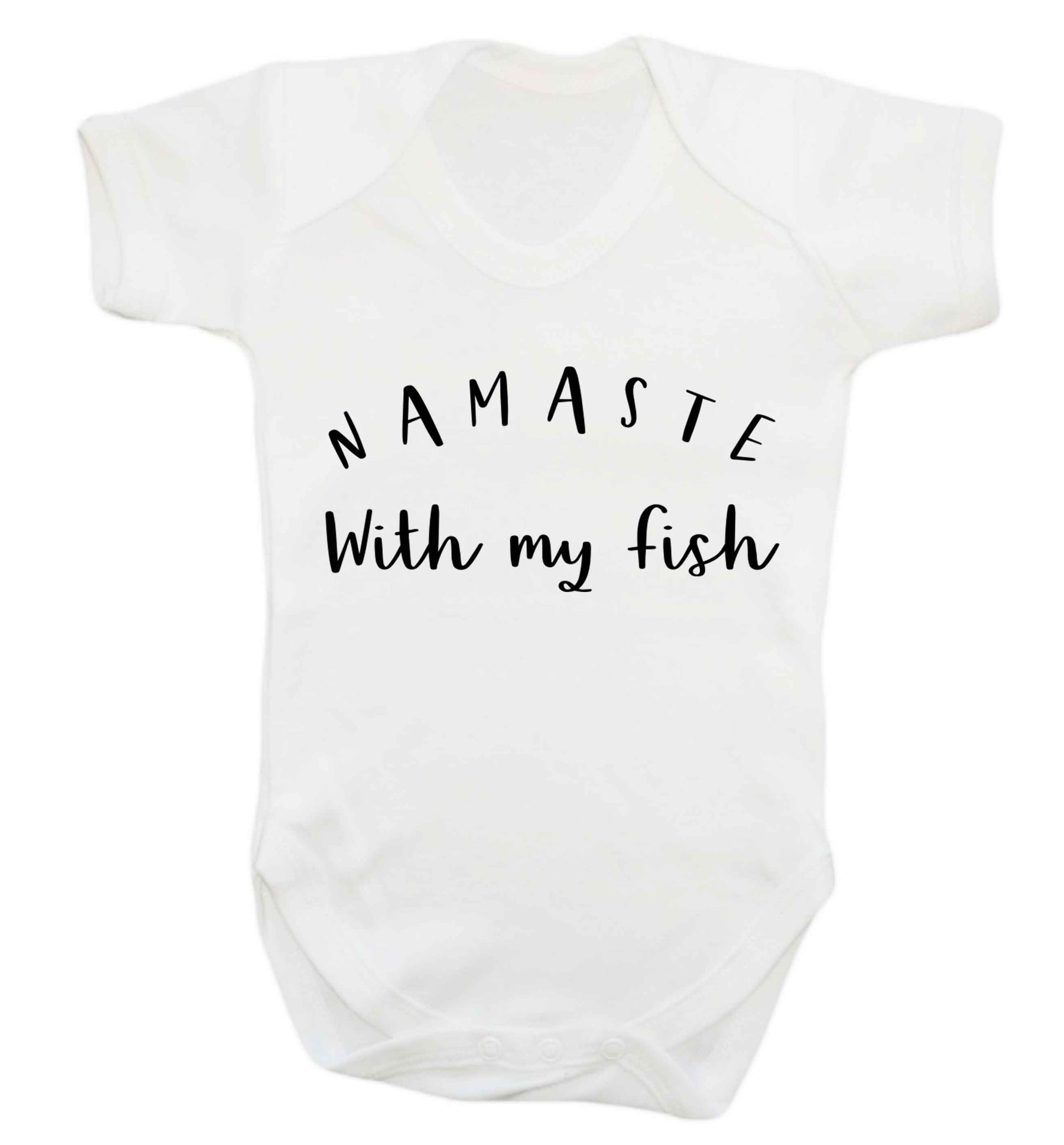 Namaste with my fish Baby Vest white 18-24 months