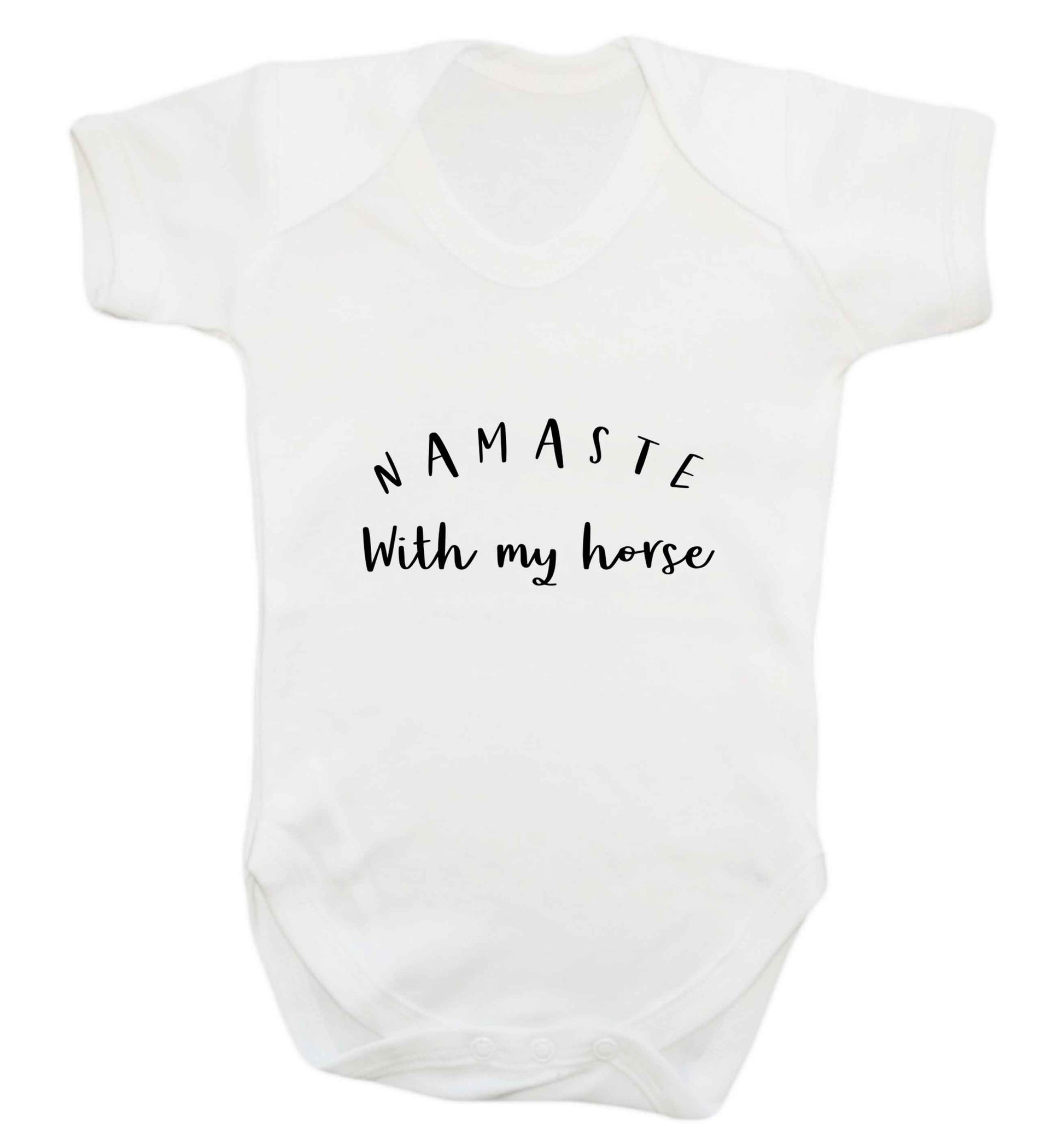 Namaste with my horse baby vest white 18-24 months