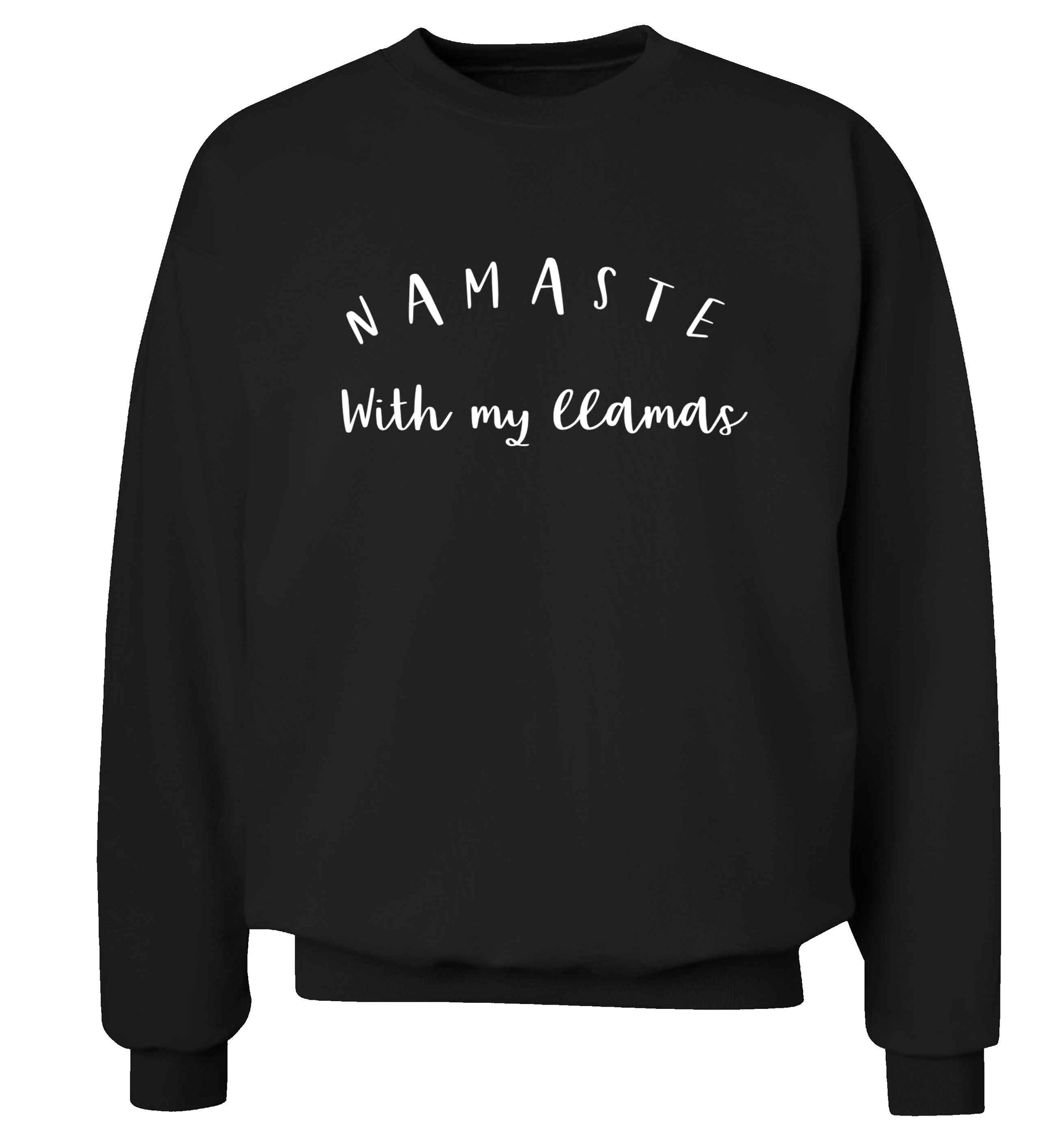 Namaste with my llamas Adult's unisex black Sweater 2XL