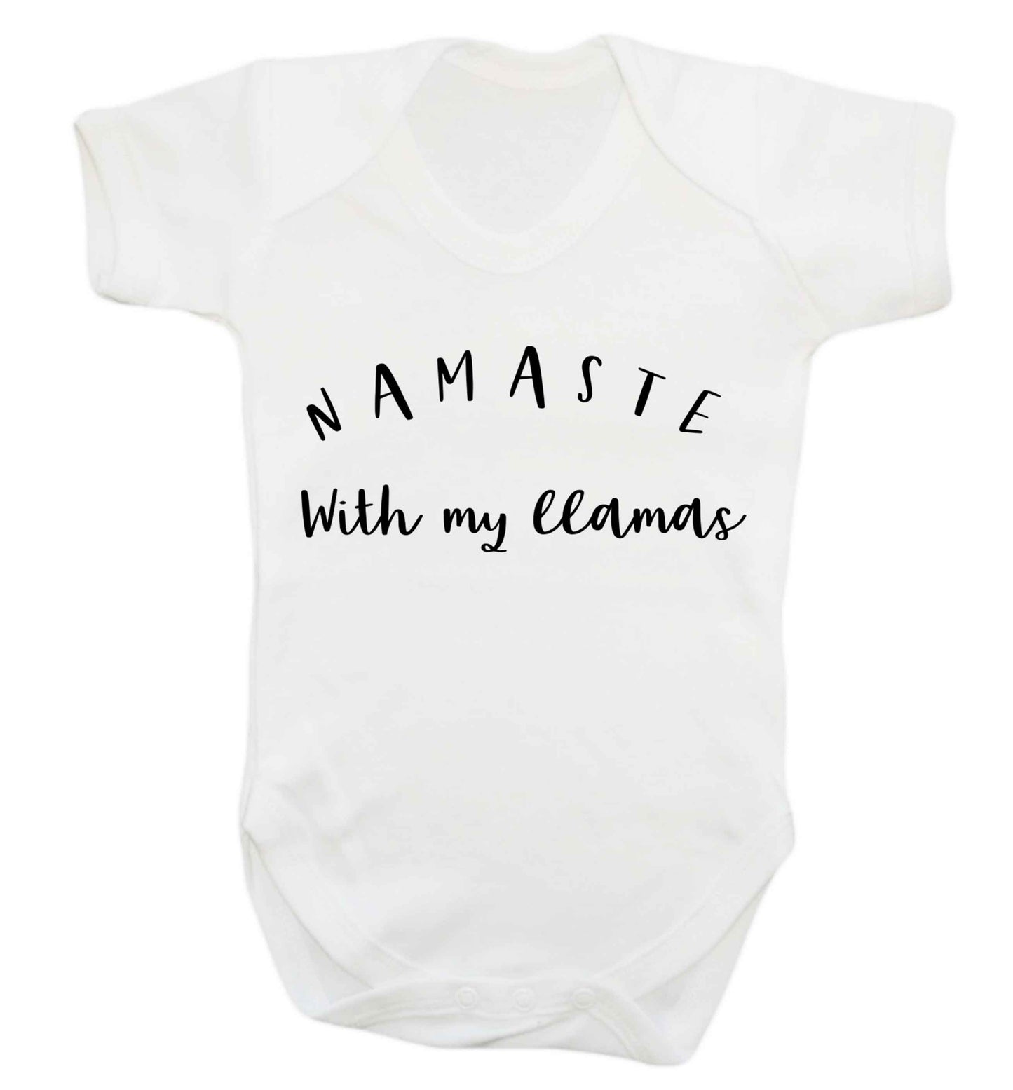 Namaste with my llamas Baby Vest white 18-24 months