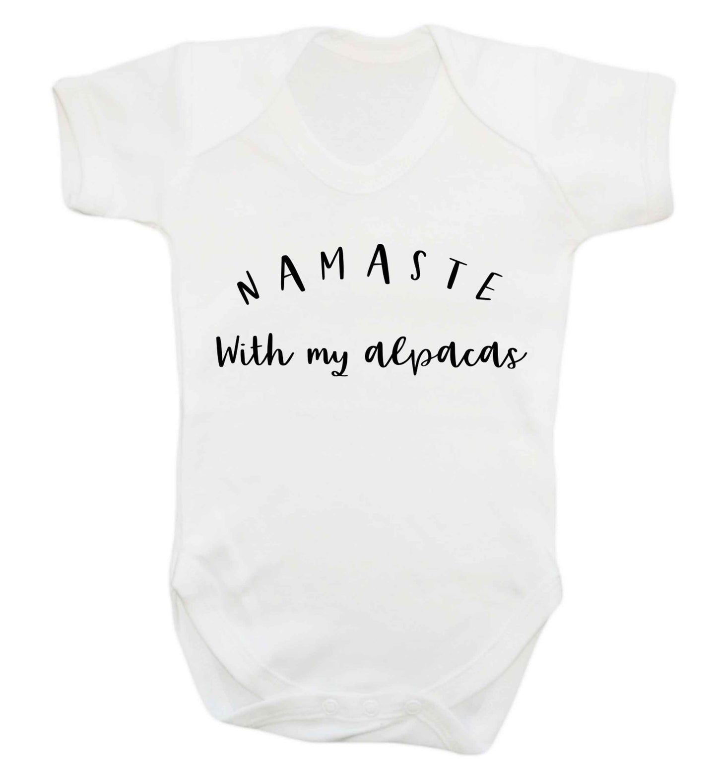 Namaste with my alpacas Baby Vest white 18-24 months