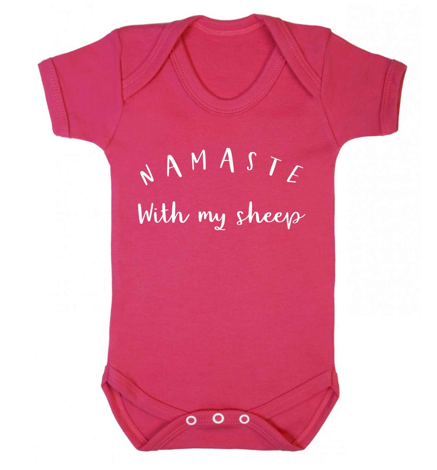 Namaste with my sheep Baby Vest dark pink 18-24 months